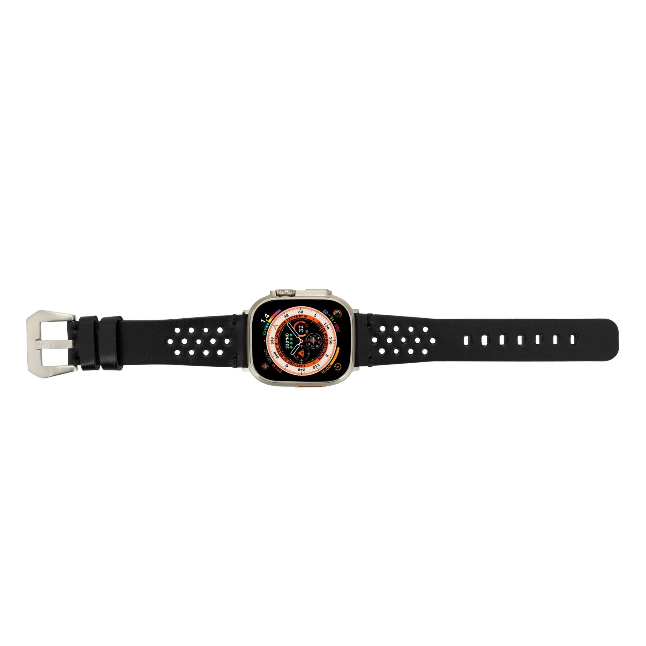 Leather Band for Apple Watch Ultra 8 7 SE Genuine Leather Handcrafted 45mm 41mm 44mm 42mm 40mm 38mm Compatible Classic Style Durable