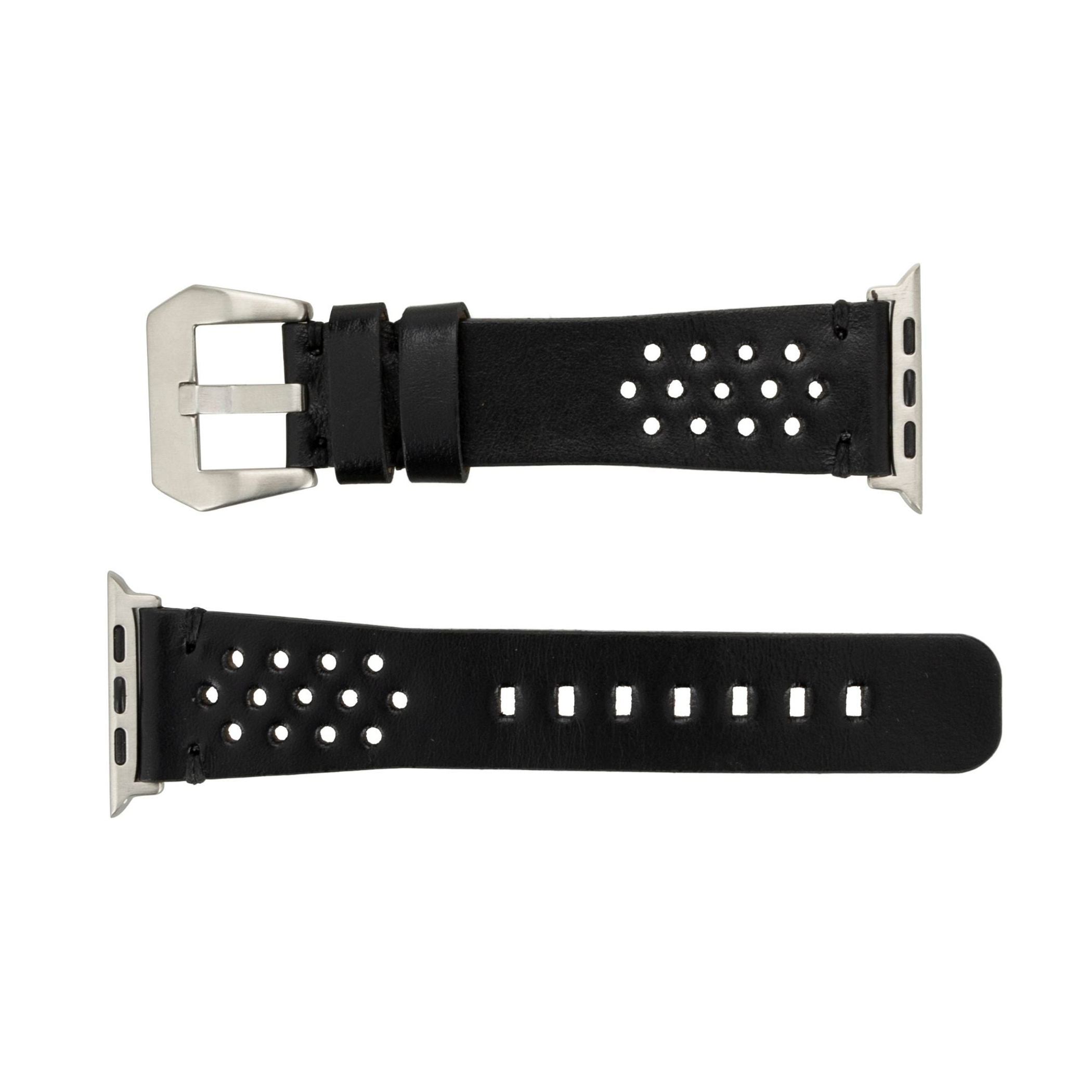 Leather Band for Apple Watch Ultra 8 7 SE Genuine Leather Handcrafted 45mm 41mm 44mm 42mm 40mm 38mm Compatible Classic Style Durable