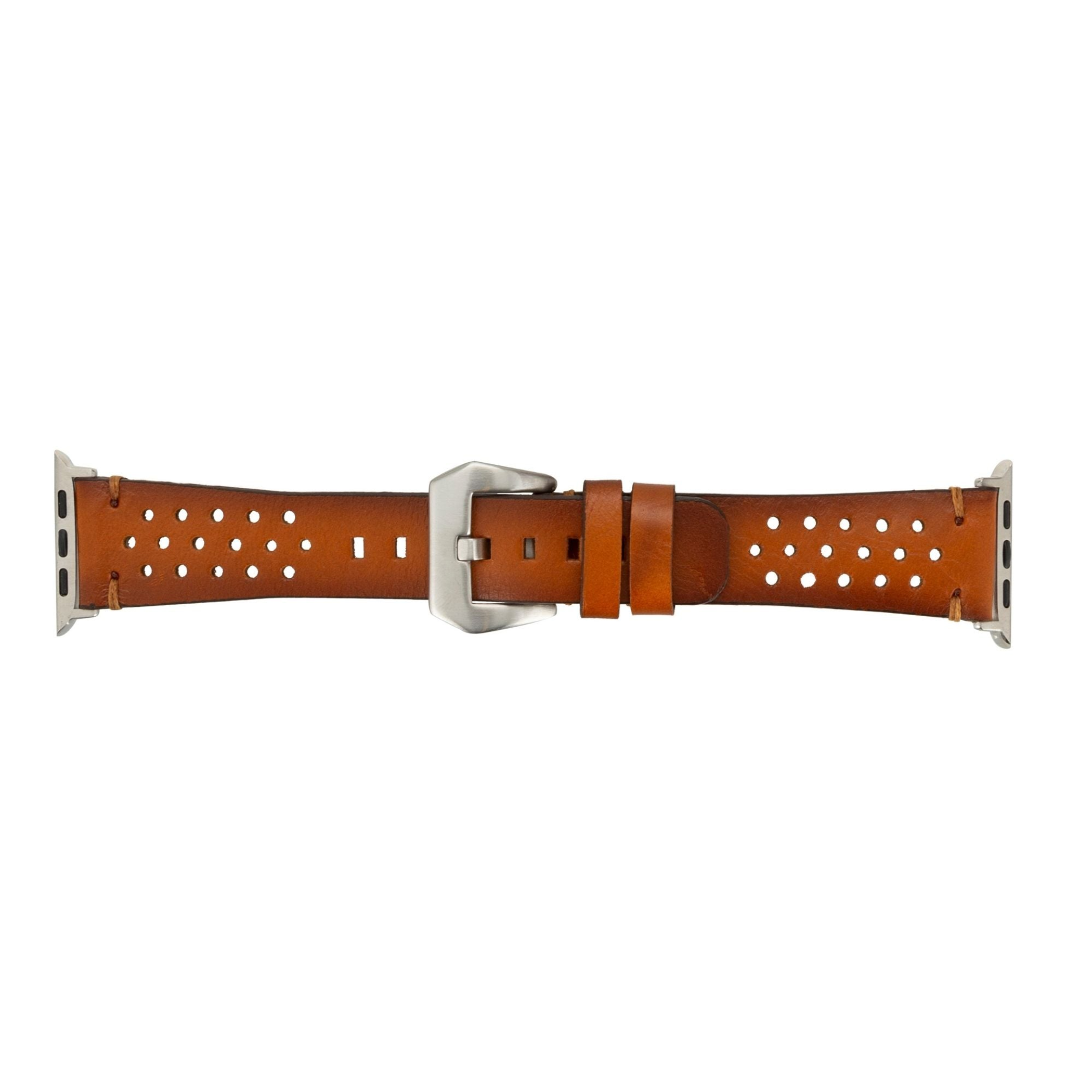 Leather Band for Apple Watch Ultra 8 7 SE Genuine Leather Handcrafted 45mm 41mm 44mm 42mm 40mm 38mm Sizes Durable Stylish