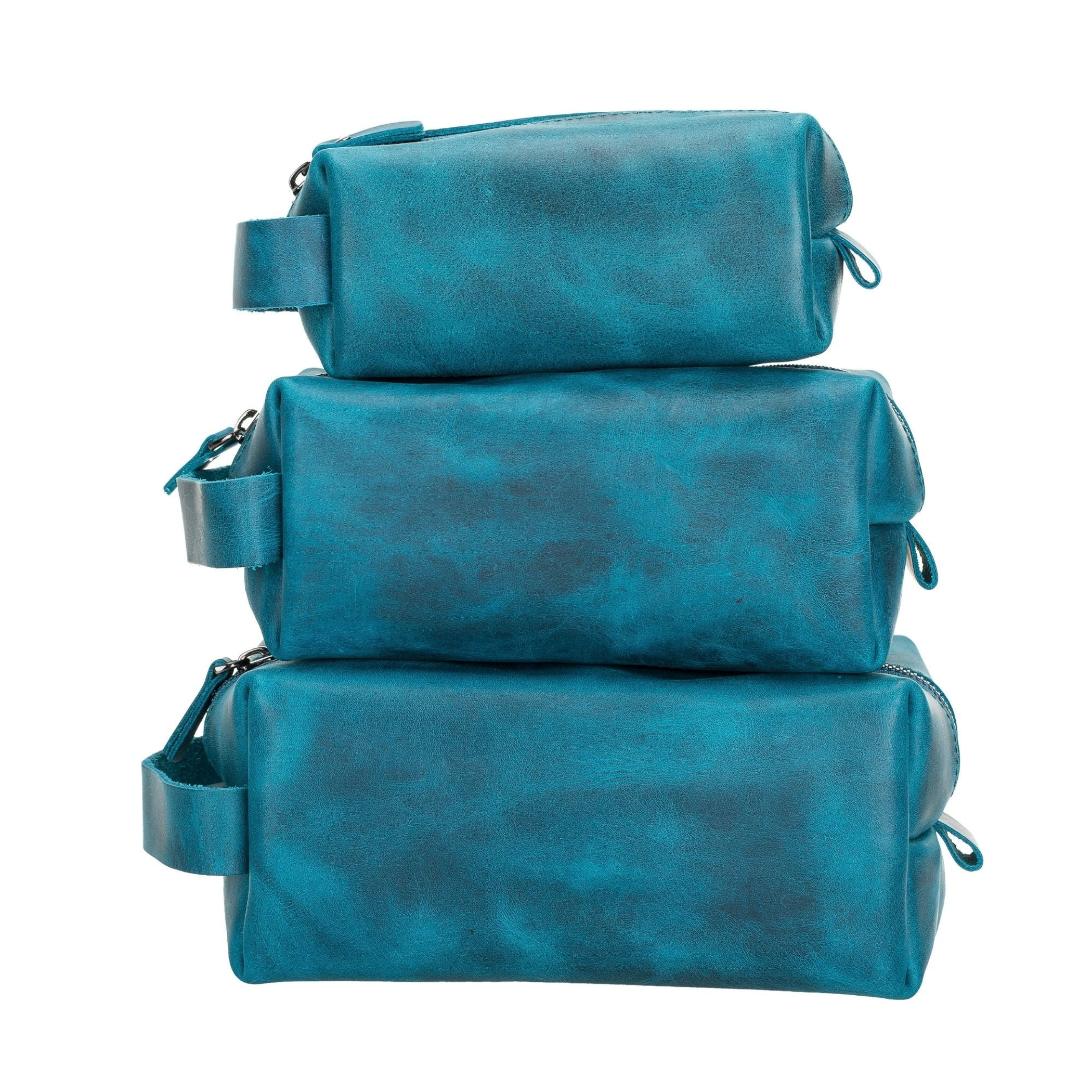 Makeup Bag for Women Storage Zipper Closure Genuine High-Quality Leather Small Medium Large Dimensions Travel Organization