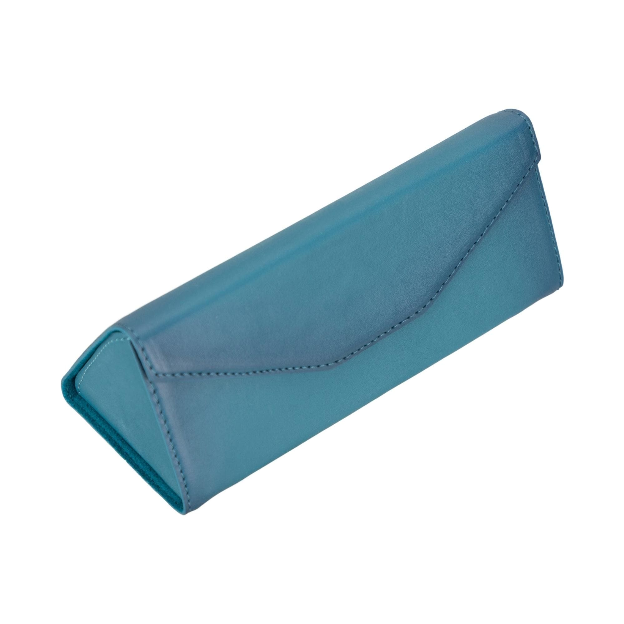 Glasses Case Eyewear Protection Leather Foldable Magnetic Closure Hard Structure Modern Design