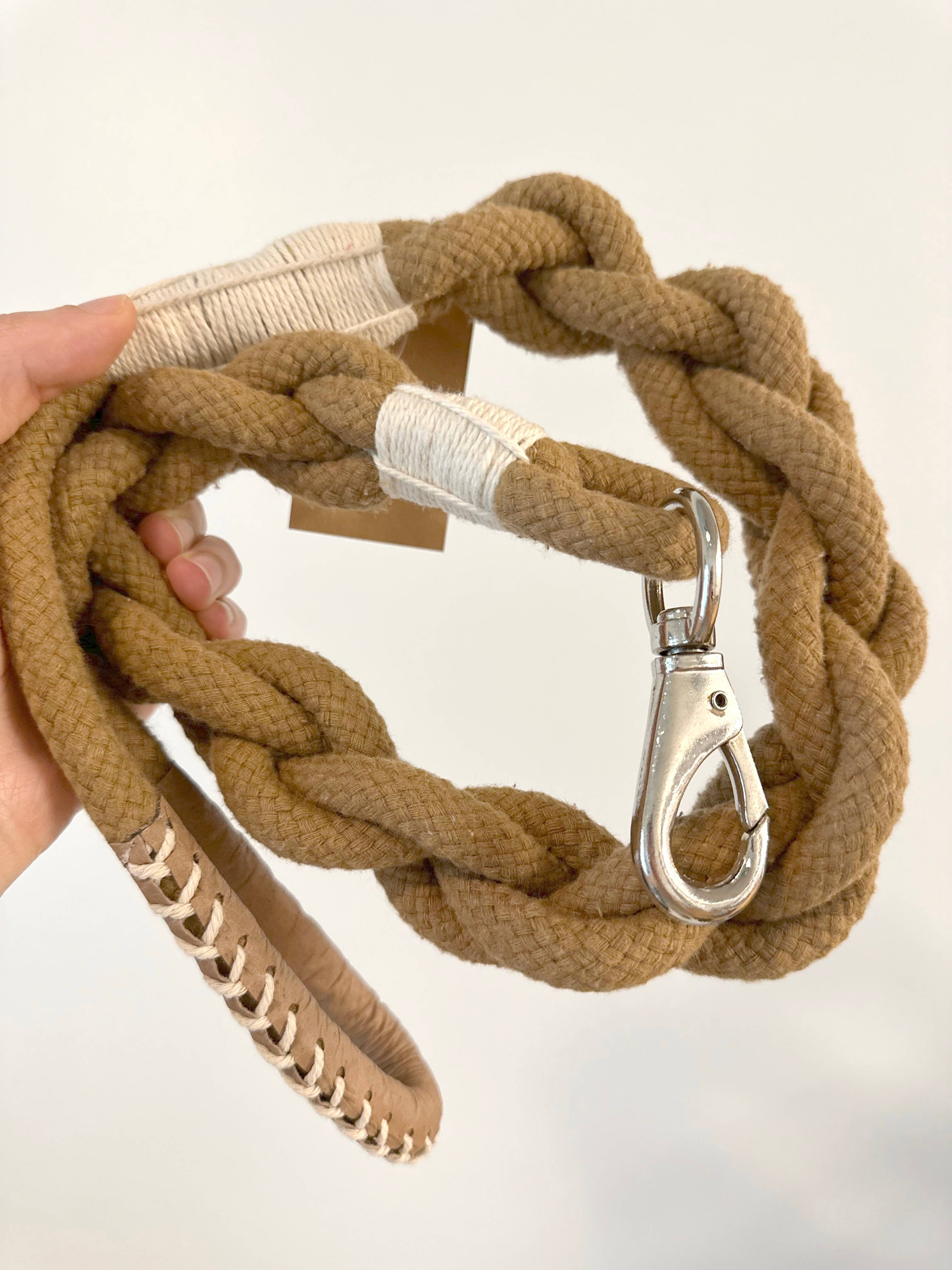 Handmade Sustainable  Cotton Rope Dog Leash, Eco-friendly Image 1