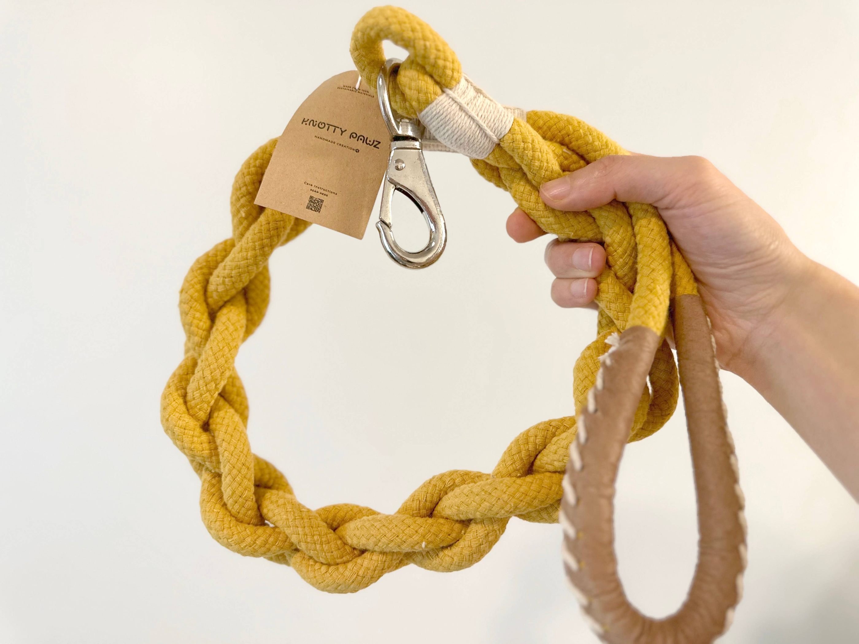 Handmade Sustainable  Cotton Rope Dog Leash, Eco-friendly Image 1