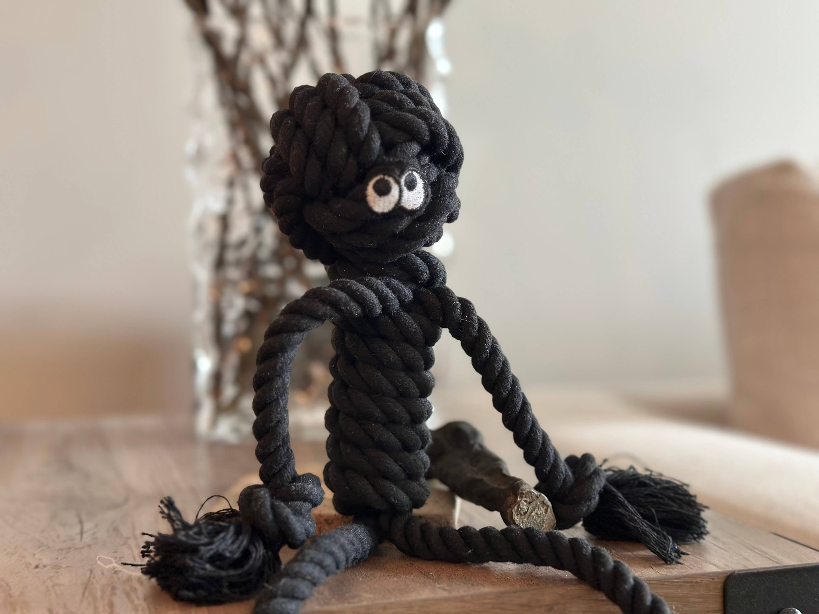 Handmade Sustainable AlienMax Dog Chew Rope Toys, Tug of War Image 1