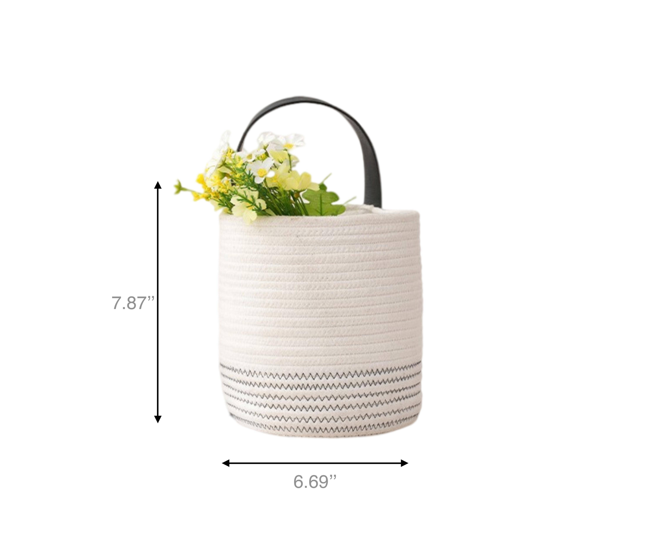 Cotton Basket, Cotton Rope Storage Basket, Organizer Baskets Image 1