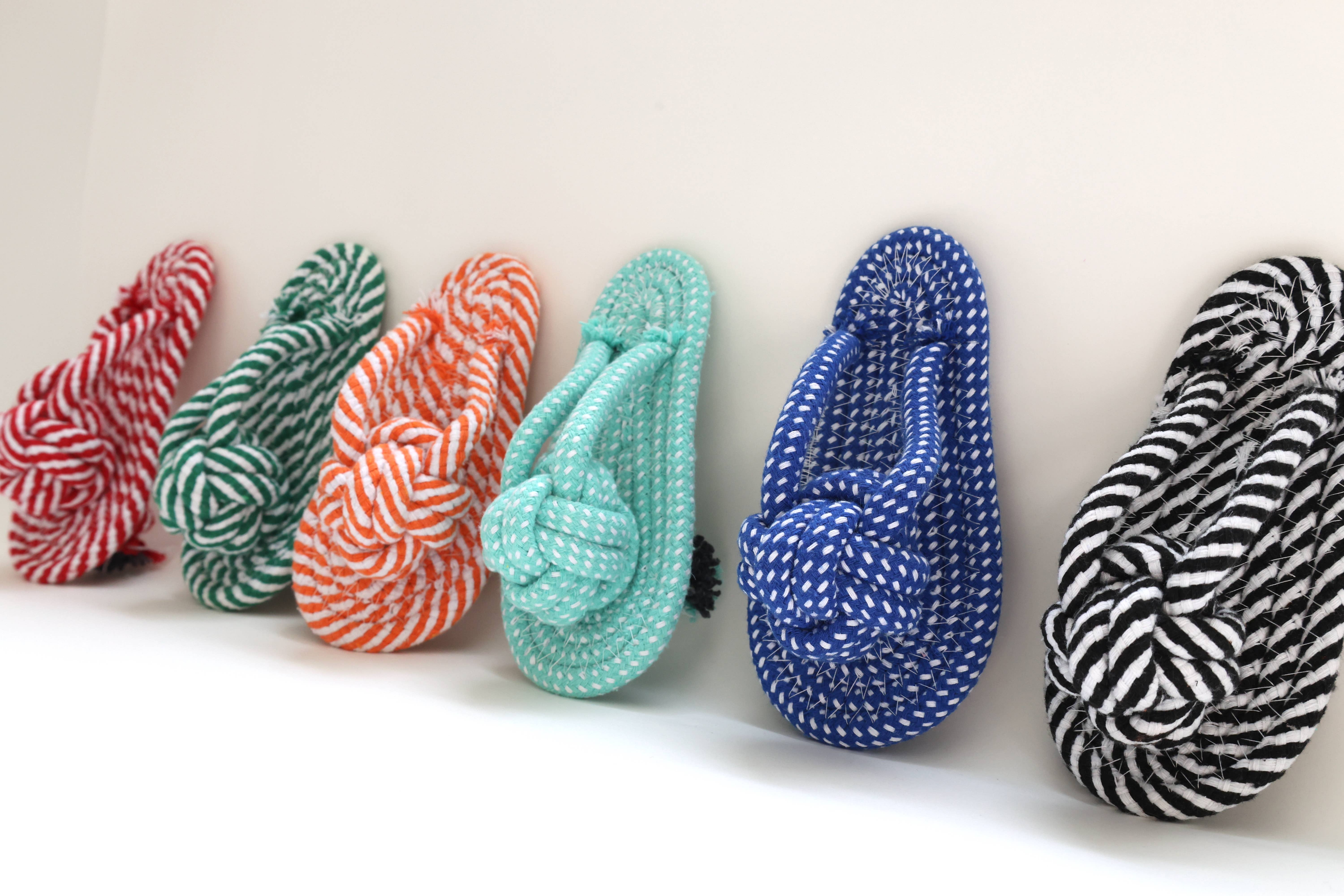Summer: Handmade Slippers Dog Toy, fun toys for dogs Image 1