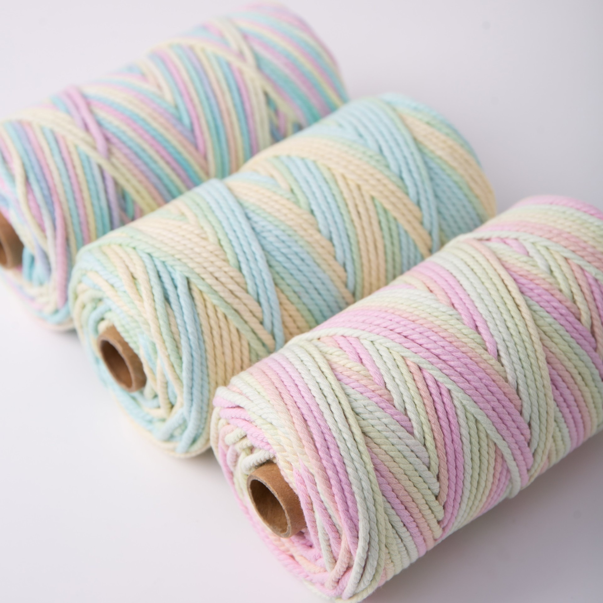 DUAL RECYCLED COTTON MACRAME CORD 3 MM-Triple Strand Image 1