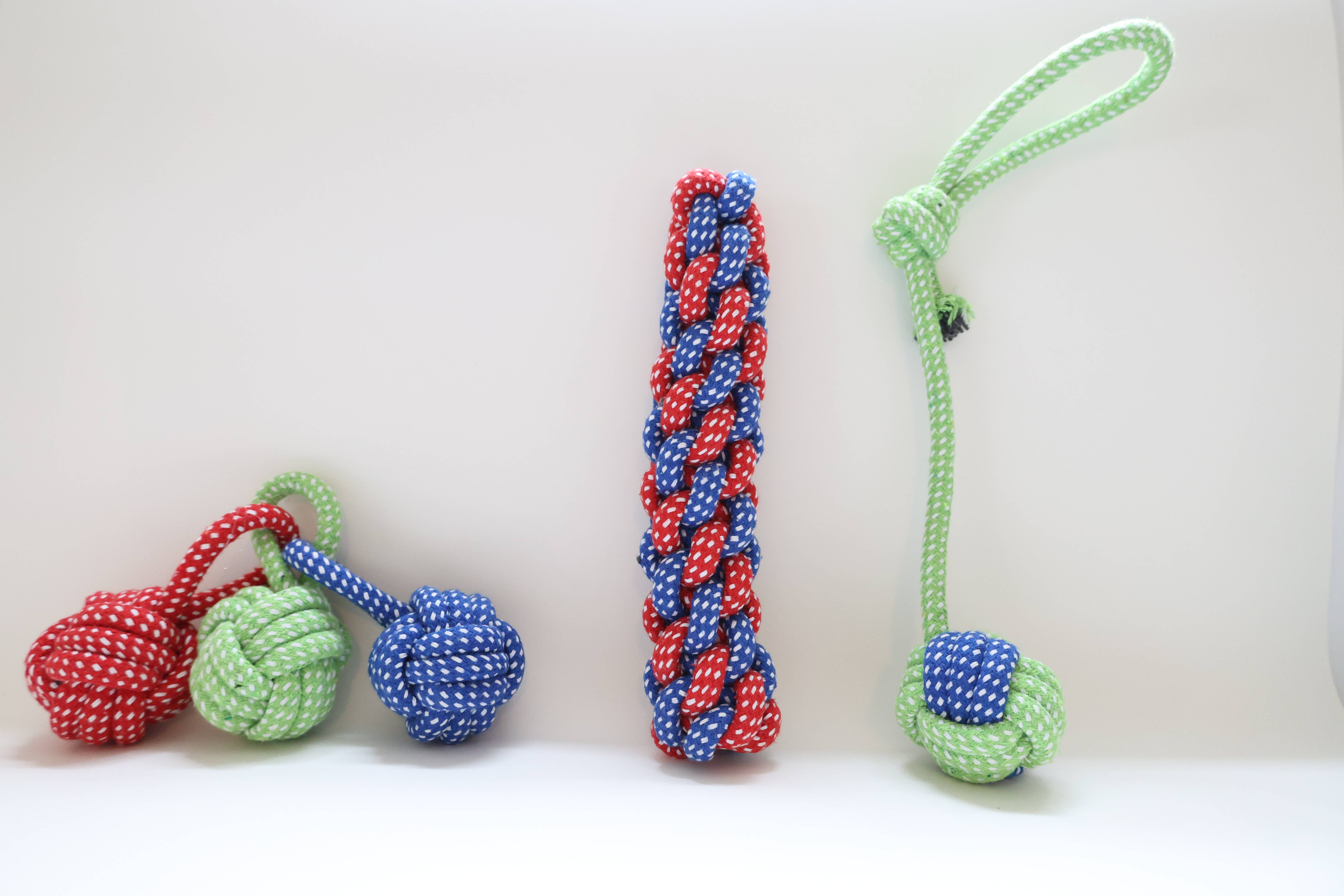 Eco-friendly Dog Rope Toy 3PC Image 1