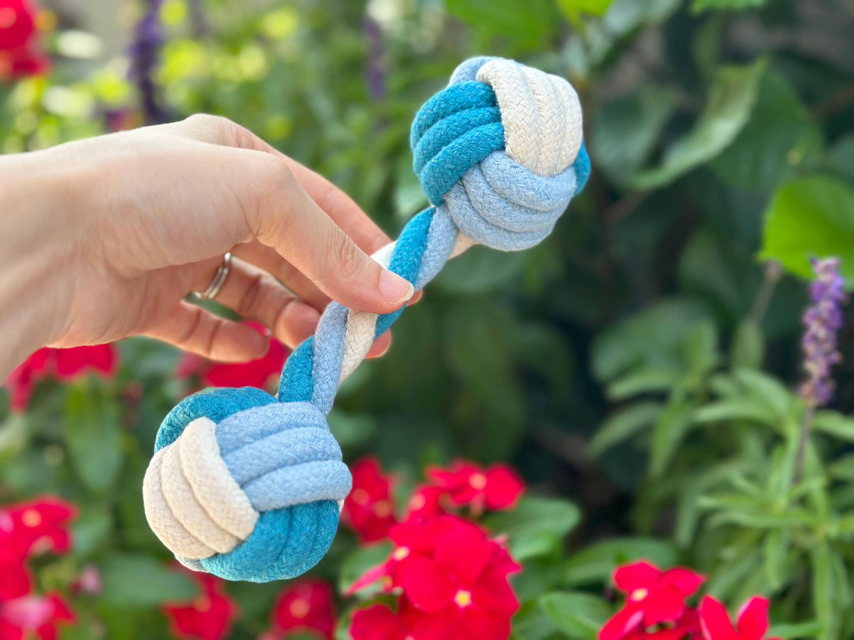 Eco-friendly Rope Chew and tug Toys 4 Pc Image 1