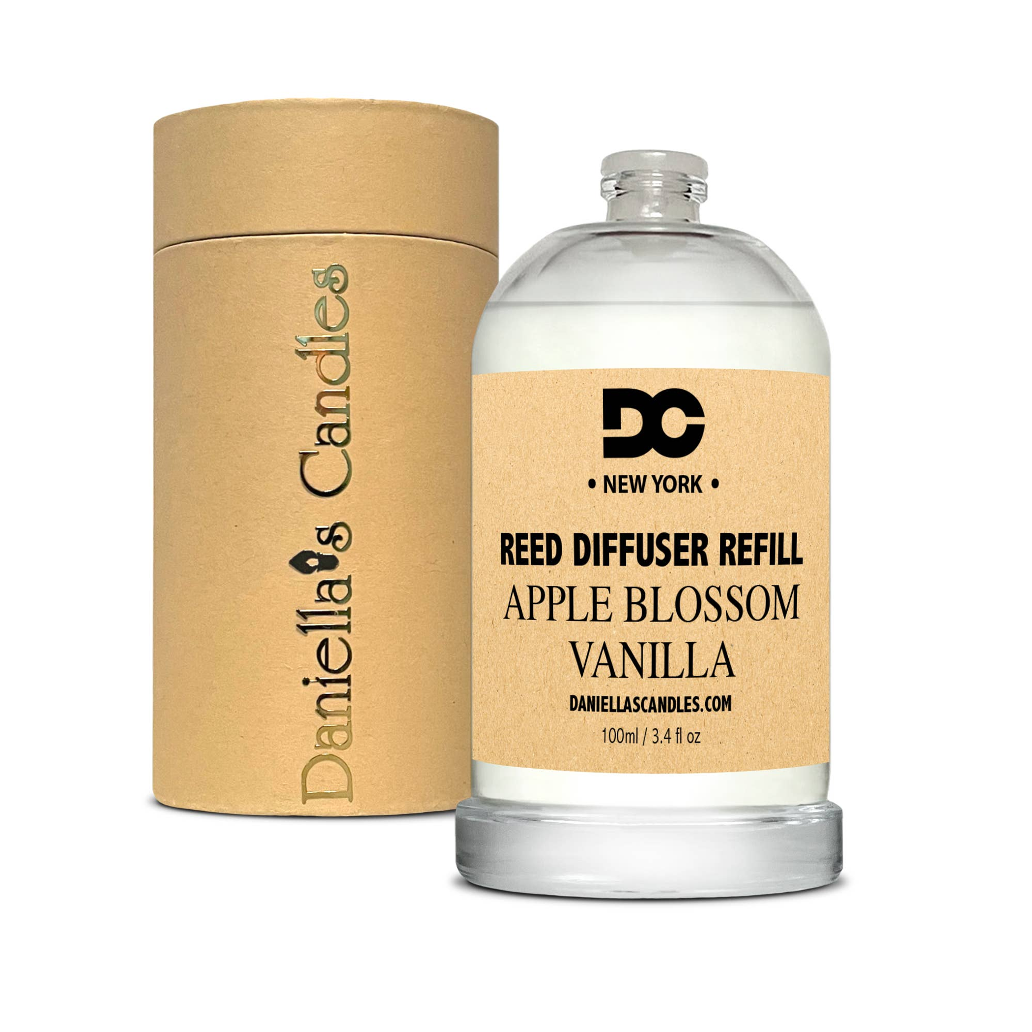 Reed Diffuser Refill Oil Aromatherapy Decorative Apple Blossom Vanilla Raspberry Blackberry Honeysuckle Amber 100 ml