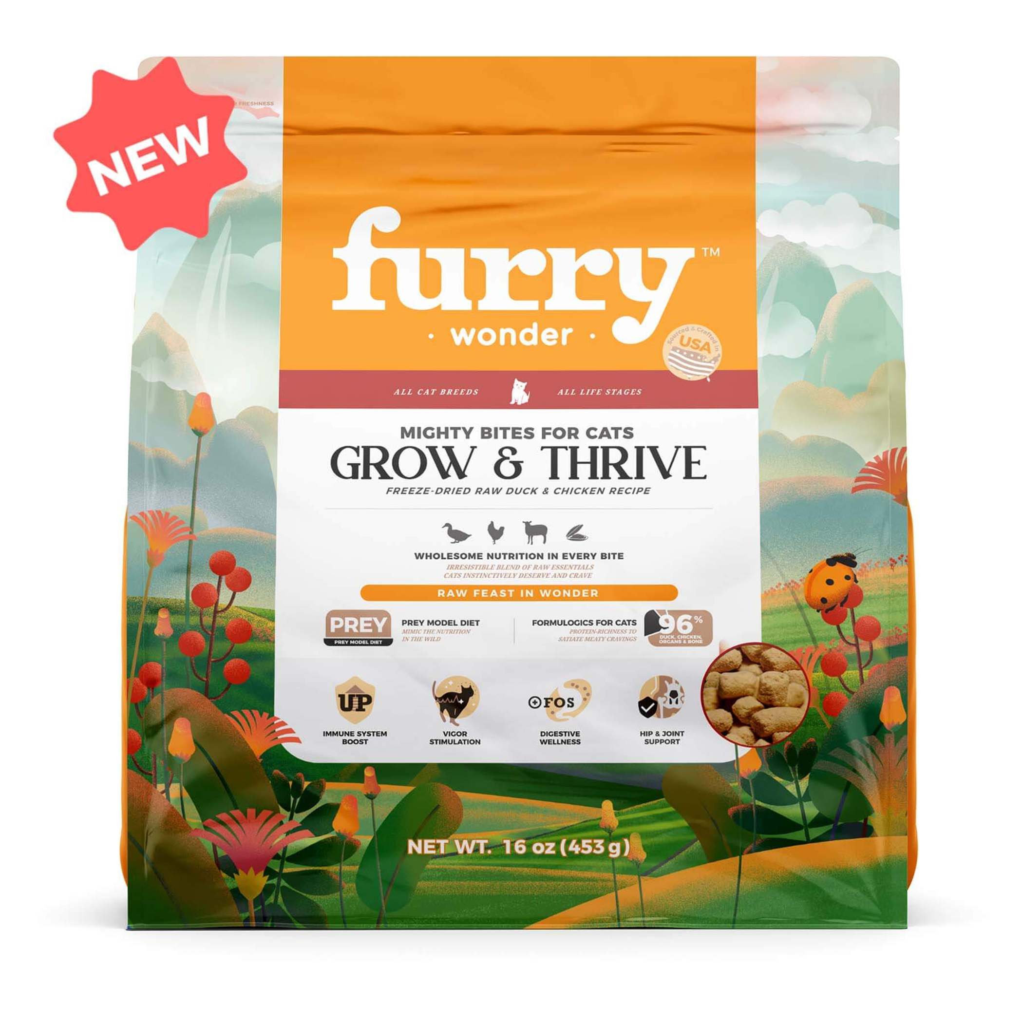 Grow&Thrive Freeze-Dried Raw Duck&Chicken Recipe for Cats Image 1