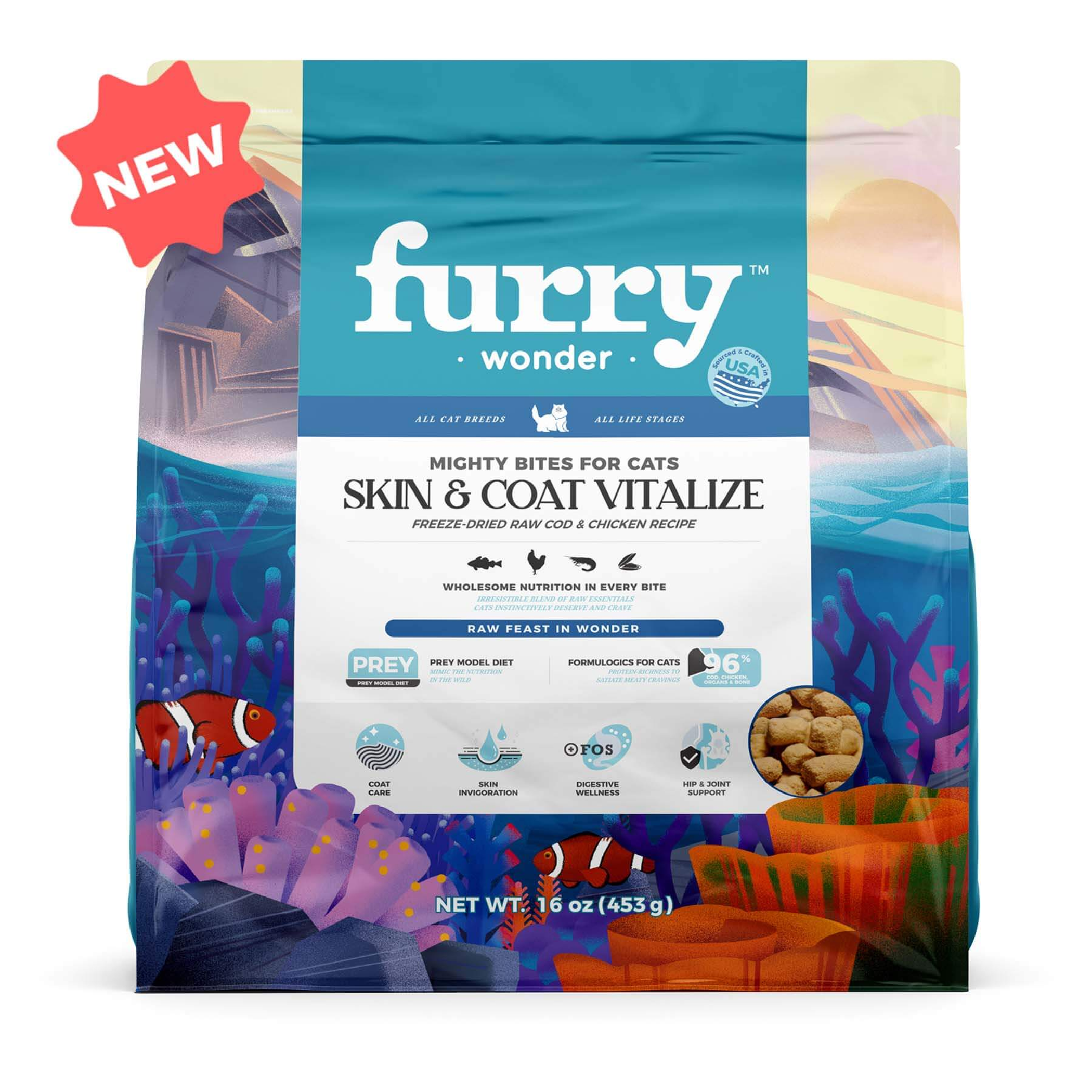 Skin&Coat Vitalize Freeze-Dried Raw Cod&Chicken Recipe for Cats Image 1