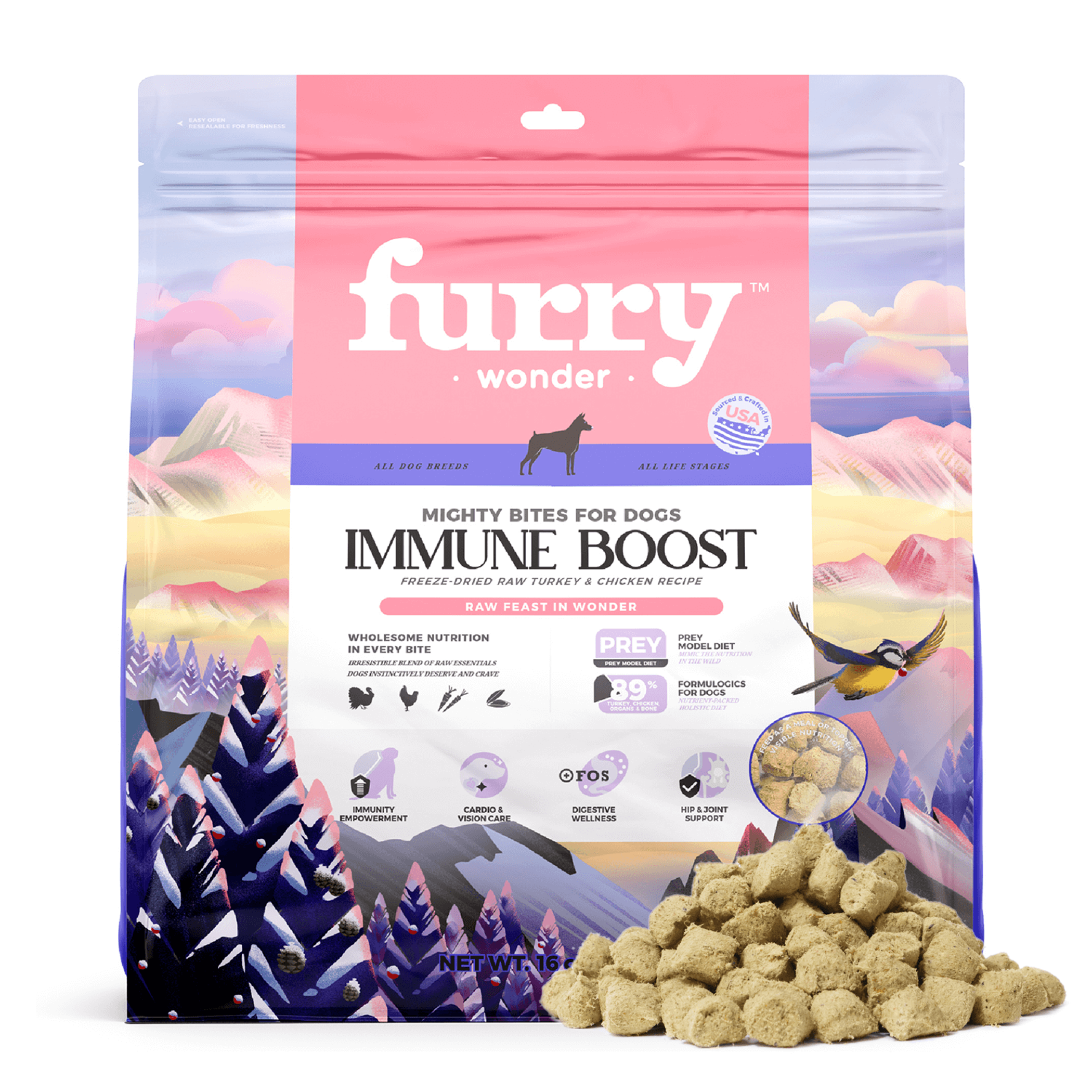 Immune Boost freeze-dried Raw Turkey&Chicken Recipe for Dogs Image 1