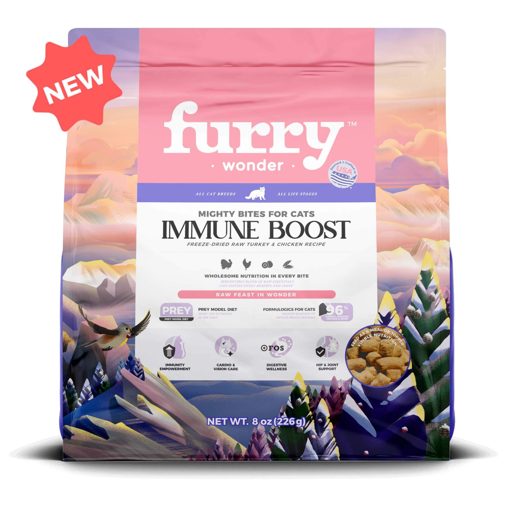 Immune Boost freeze-dried Raw Turkey&Chicken Recipe for Cats Image 1