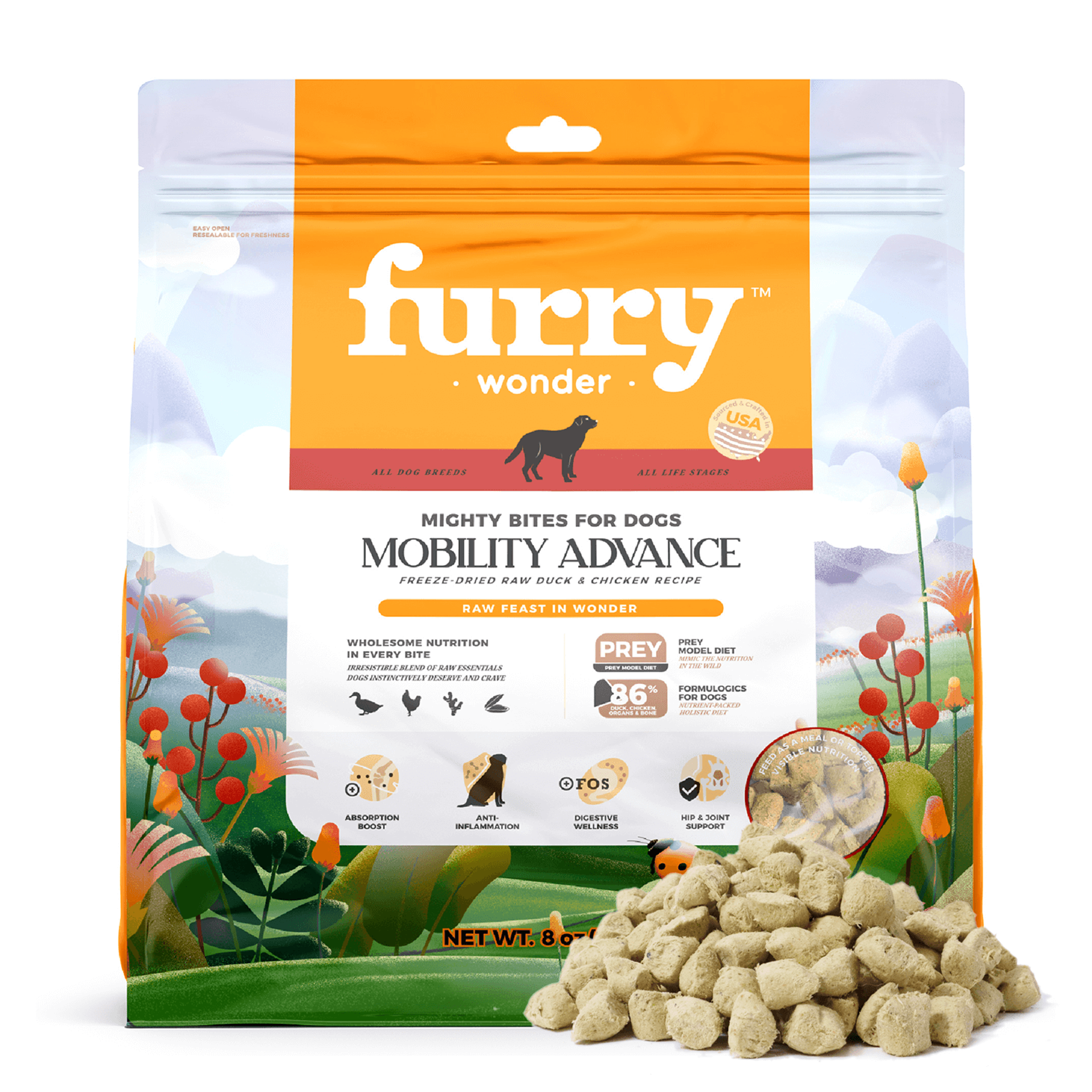 Mobility Advance Freeze-Dried Raw Duck&Chicken Recipe for Dogs Image 1