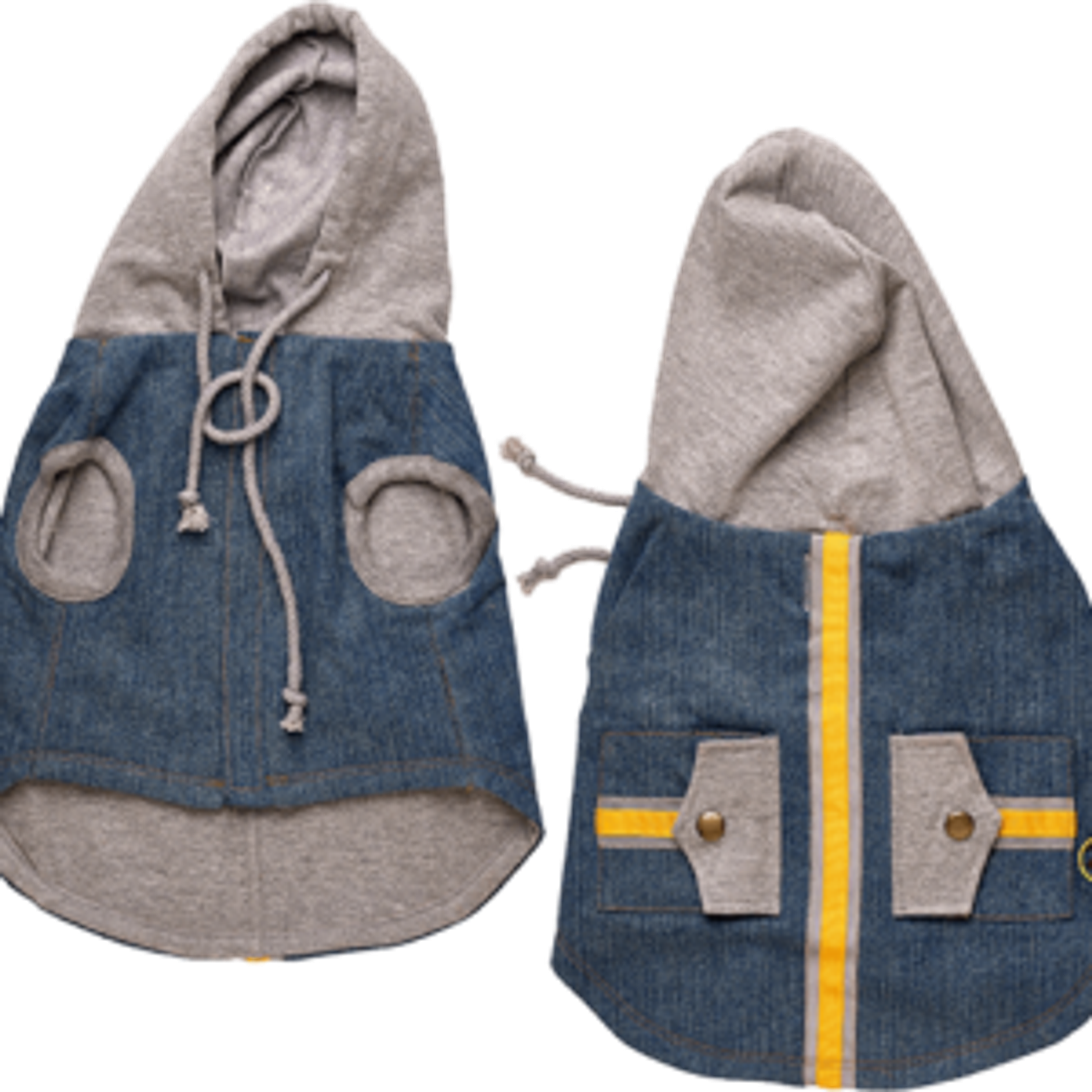 Denim Hoodie Vest Image 1
