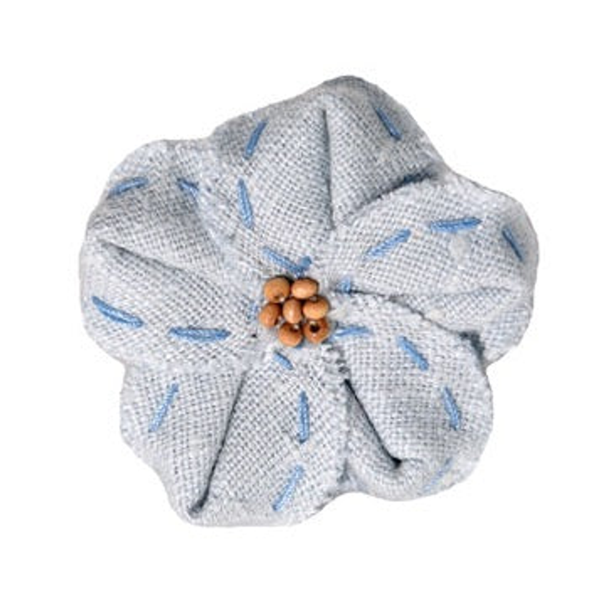FL2003 | Linen Flower Dog | Cat | Pet Bow on Velcro Fastener|Pets Ribbons Image 1