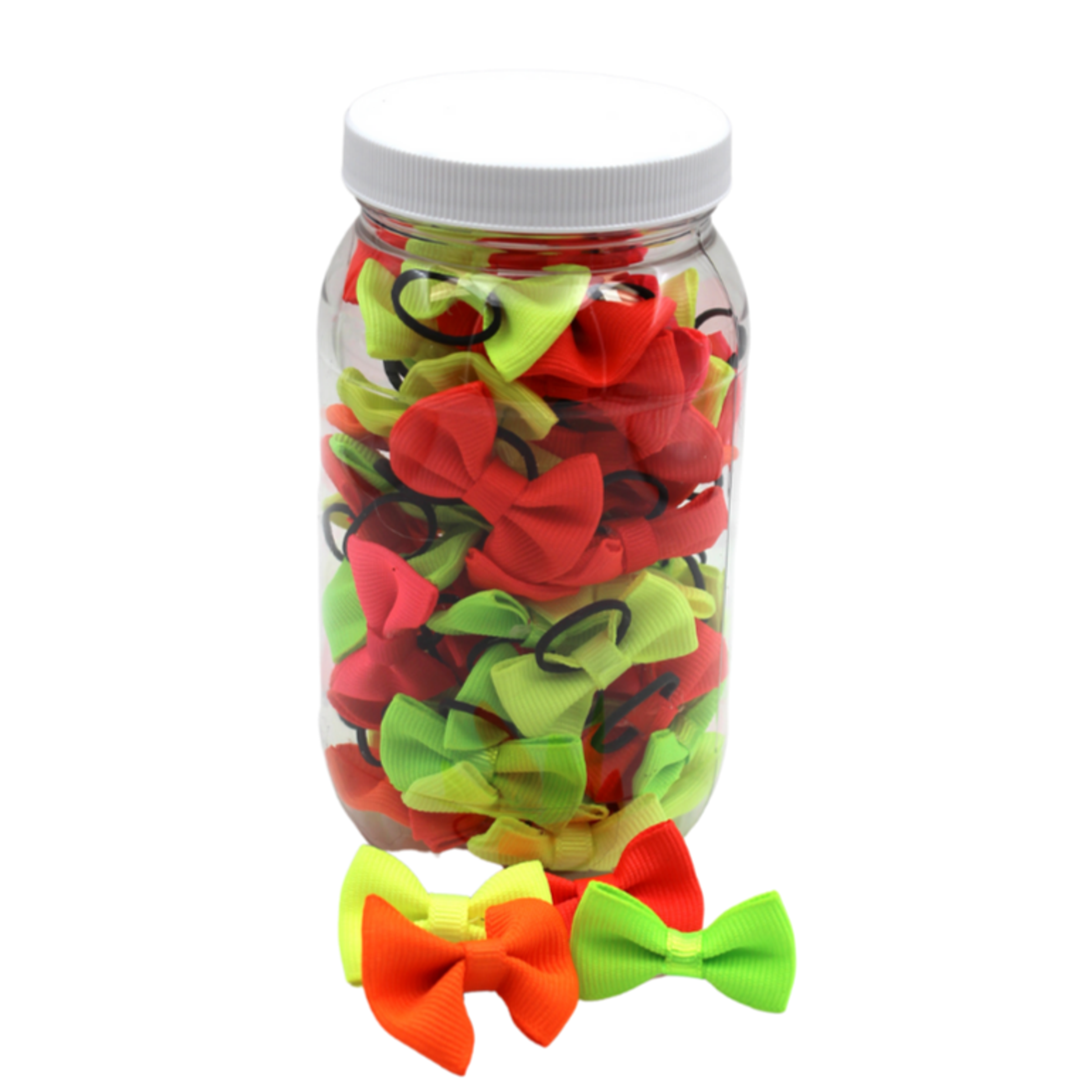 GD103 | 50-100 Neon Groomers Dinky dog / cat bows in a jar|Pets Ribbons Image 1