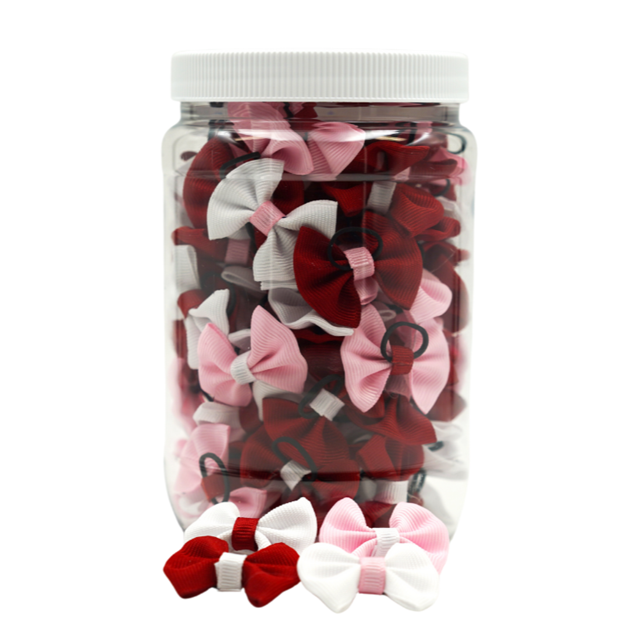 GG001 | 50-100 Valentine's Groomers Dinky Dog/ Cat Bows in Jar|Pets Ribbons Image 1