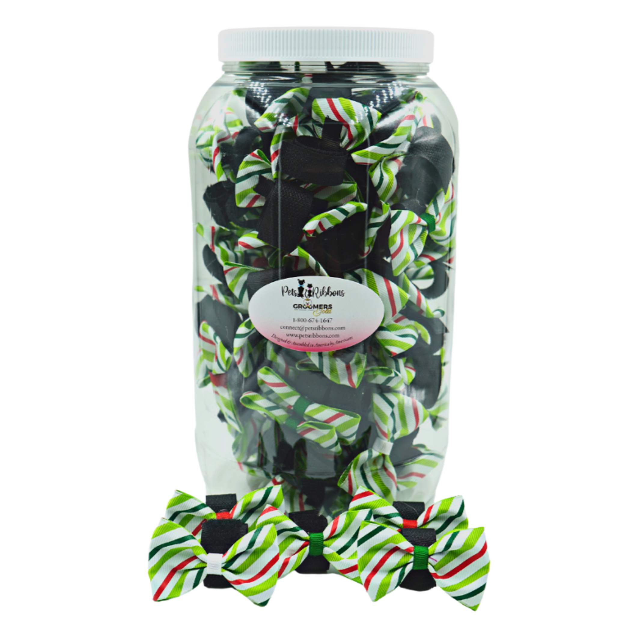 GG110CSV | 50-100 Dog Christmas candy stripe 2