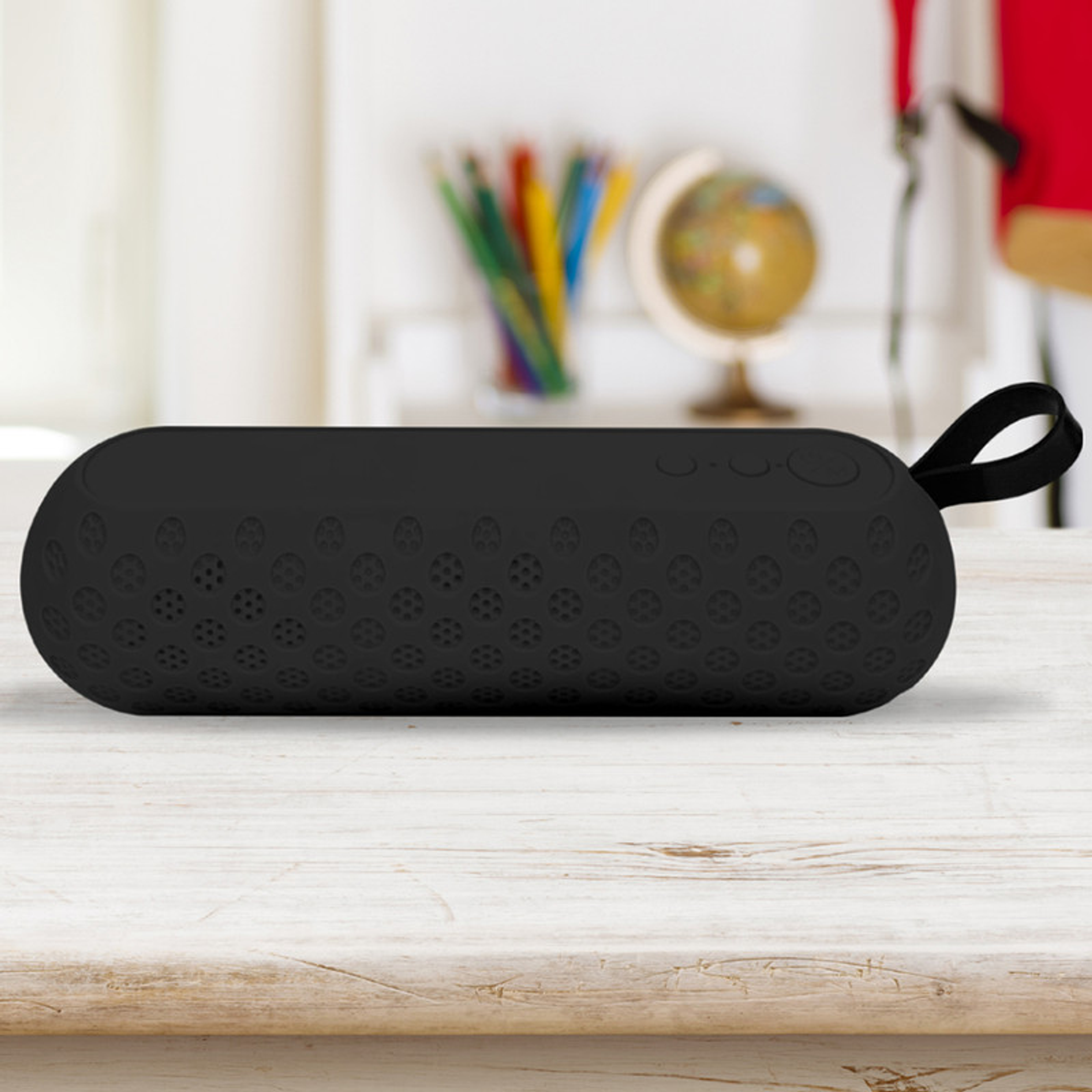 Bluetooth Speaker Wireless Sound Output 6 Watts Color Black Built-in SD Card Slot USB Port Hands-free Microphone