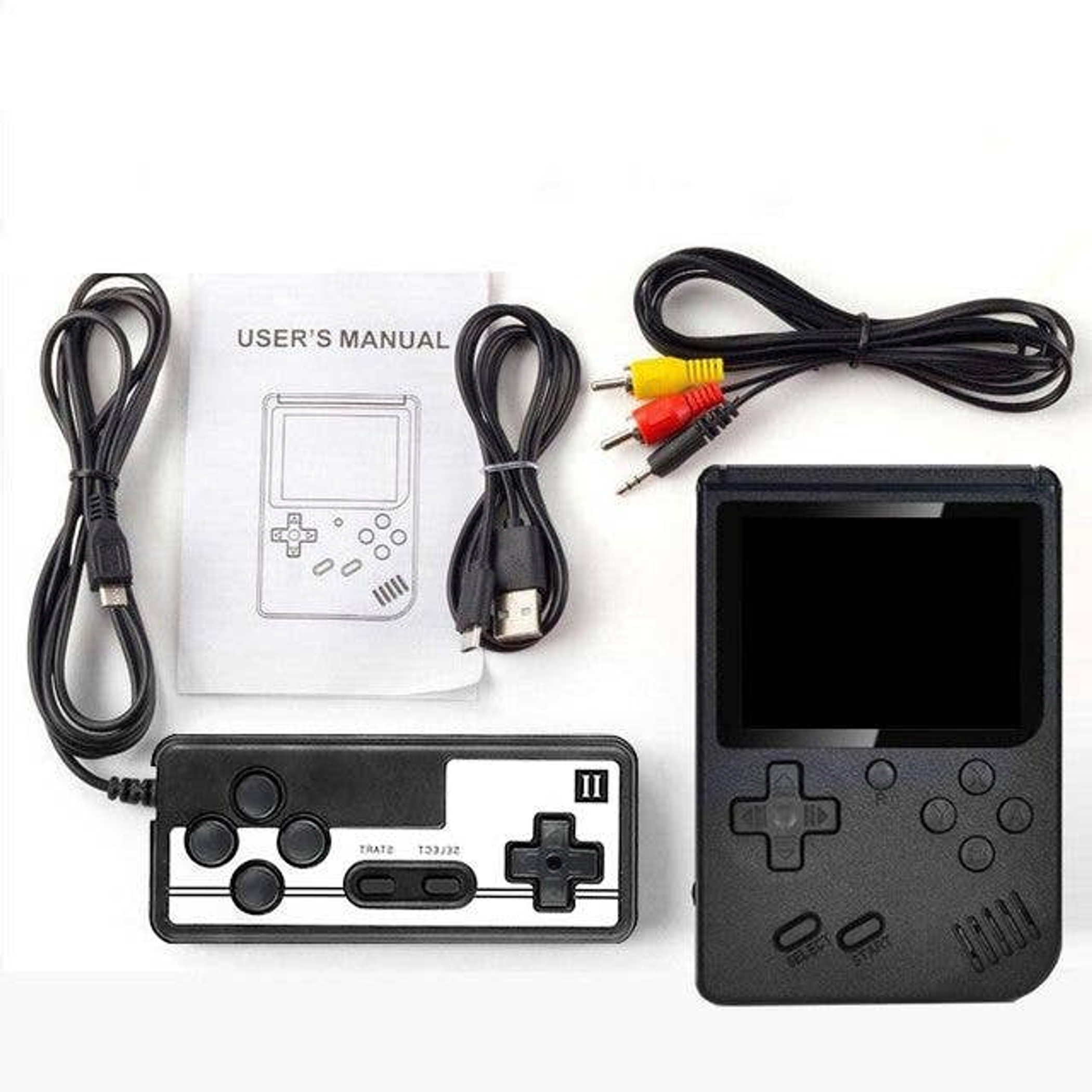 Handheld Games Console Portable Entertainment 400 Classic Games Kid-Friendly Colorful Display Rechargeable Battery