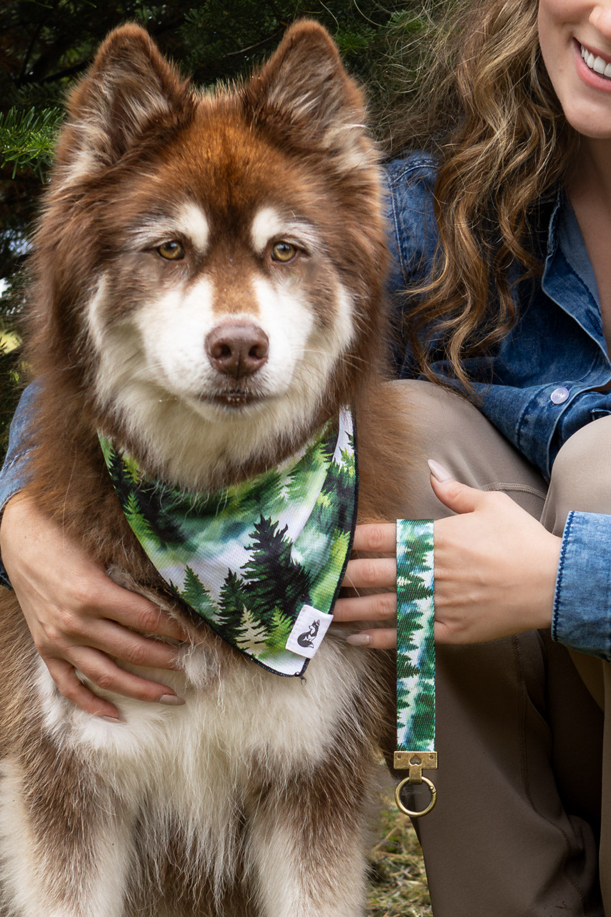 Evergreen Explorer Dog Bandana & Matching Keychain Image 1