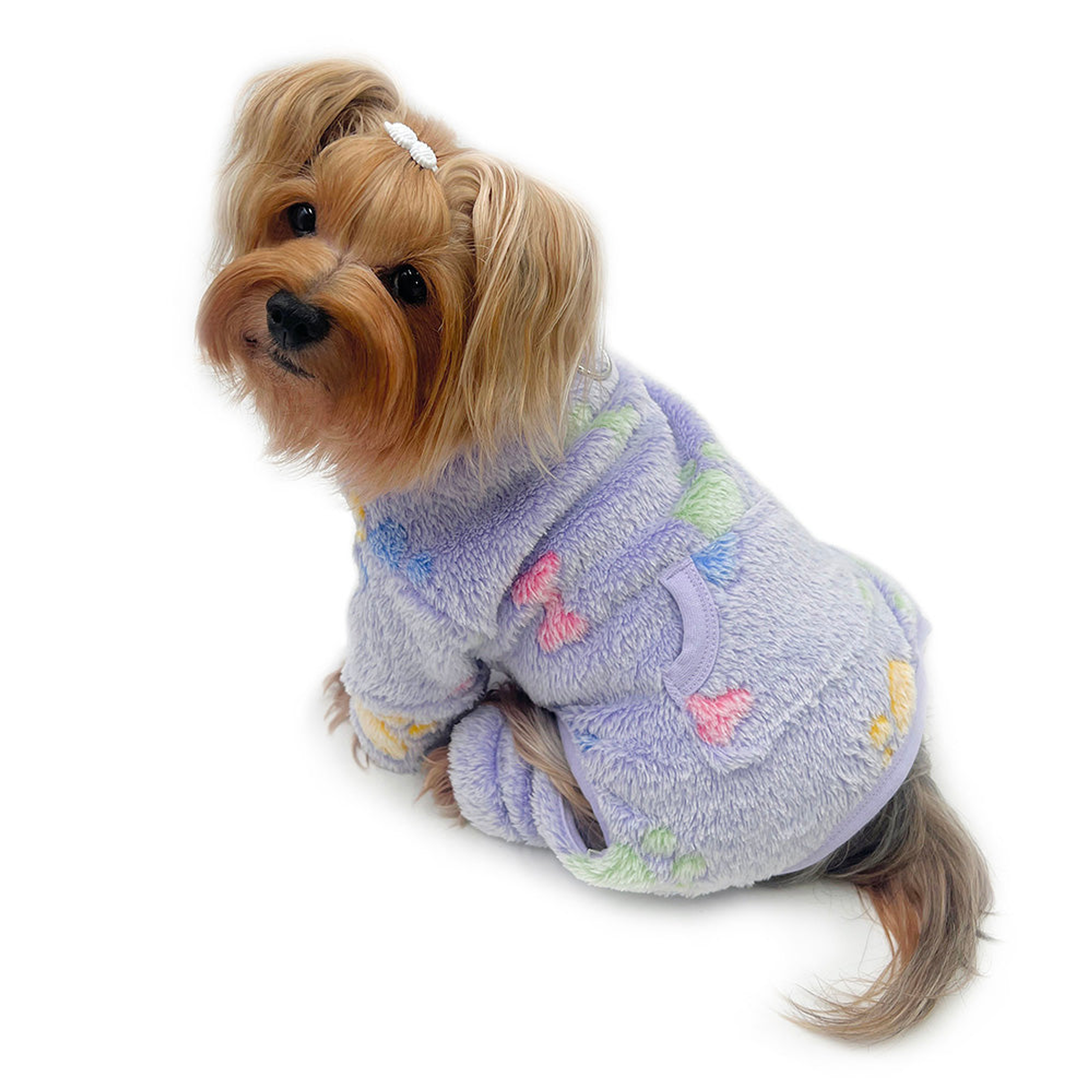 Ultra Plush Colorful Bones/Paws Turtleneck Pajamas Image 1