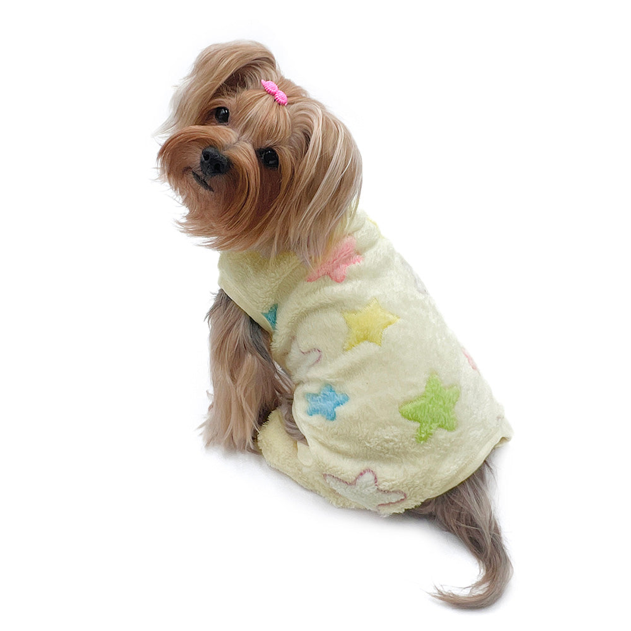 Ultra Plush Colorful Stars Front Sleeveless Pajamas Image 1