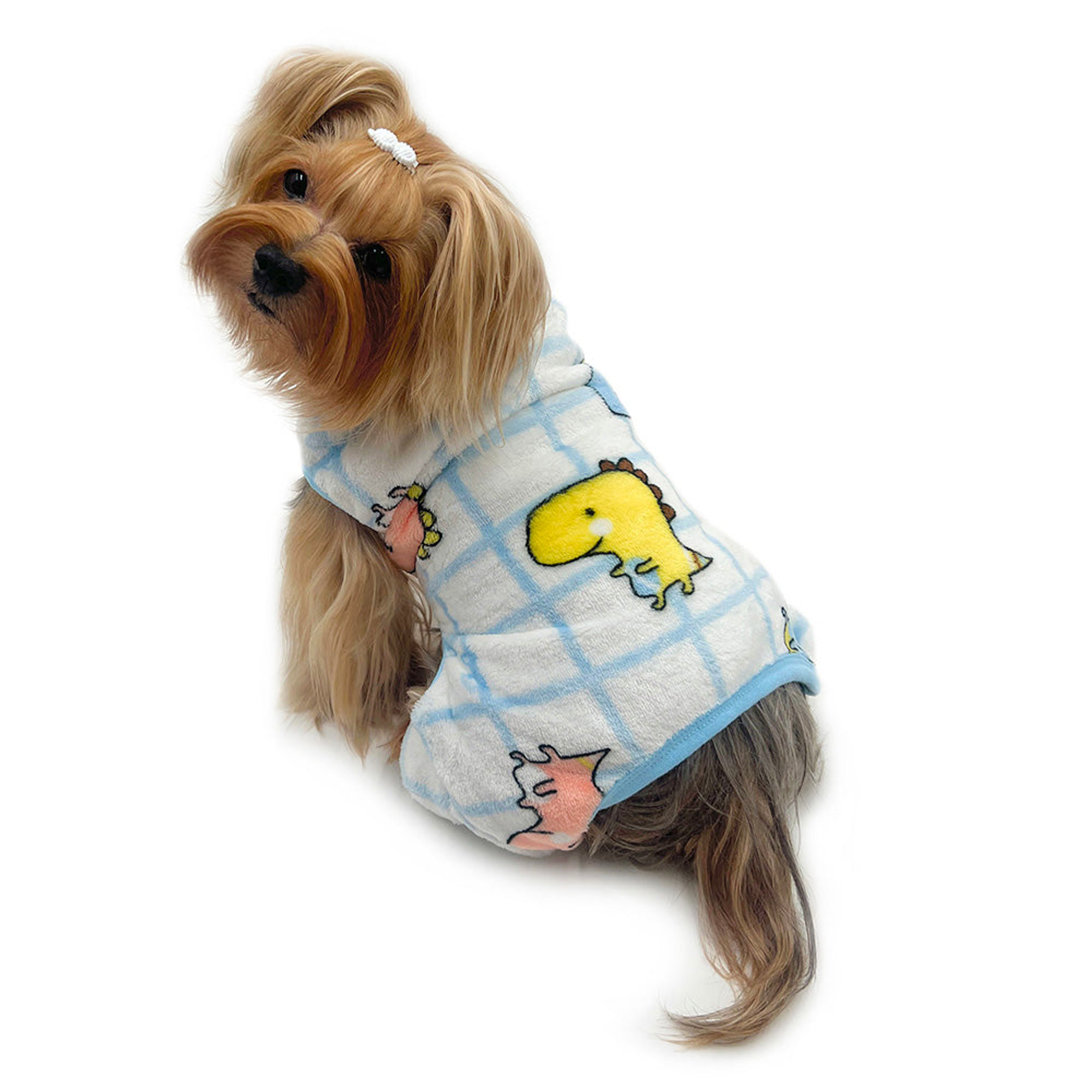 Ultra Plush Colorful Dinosaurs Front Sleeveless Pajamas Image 1
