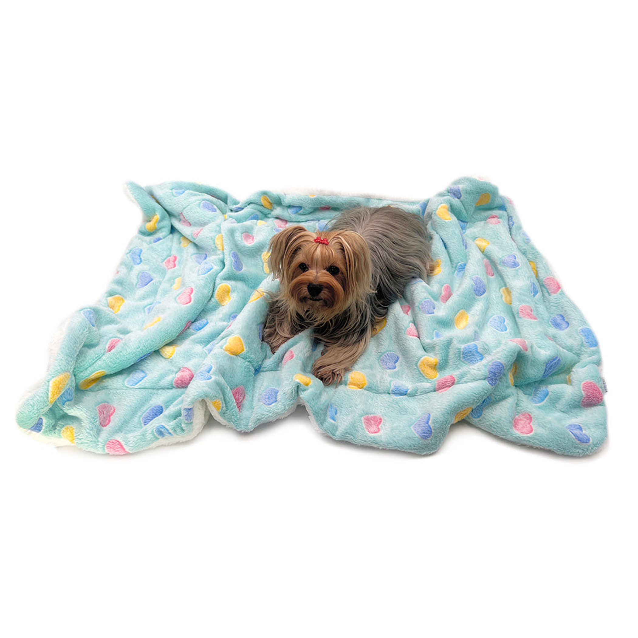Ultra Plush Colorful Hearts Blanket Image 1
