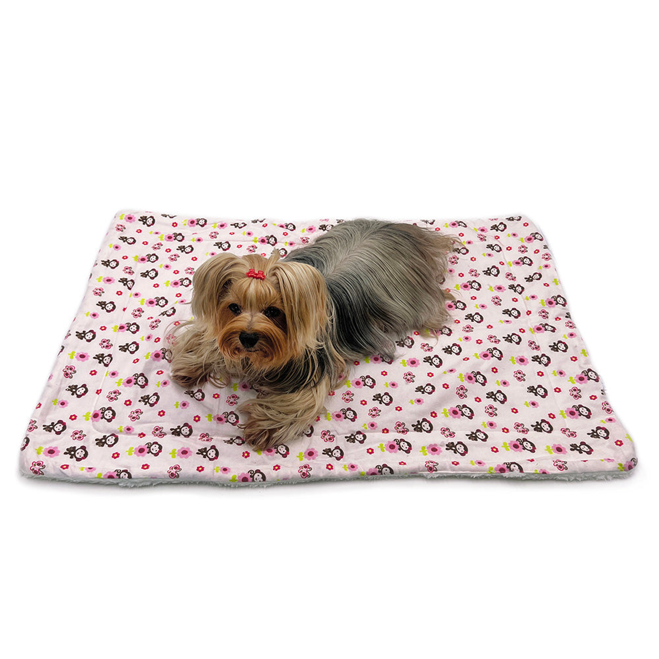 Girly Monkey Flannel/Plush Blanket Image 1