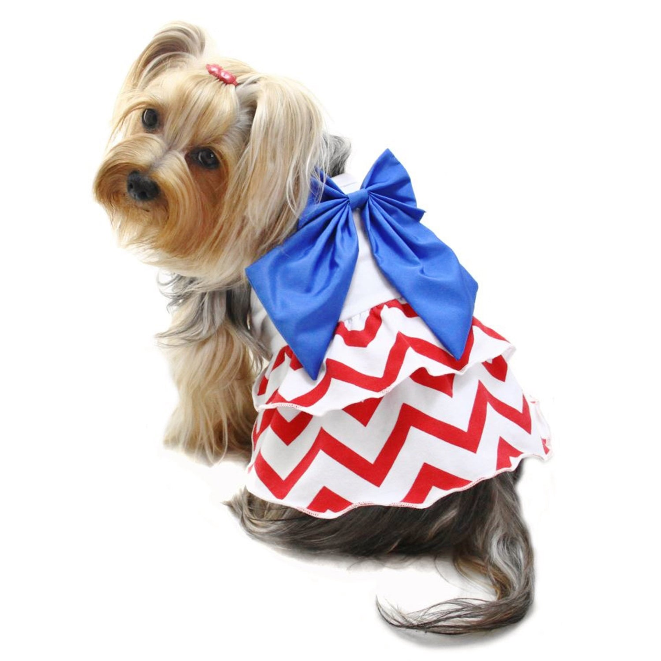 Patriotic Red/White/Blue Large Bow Sundress Image 1