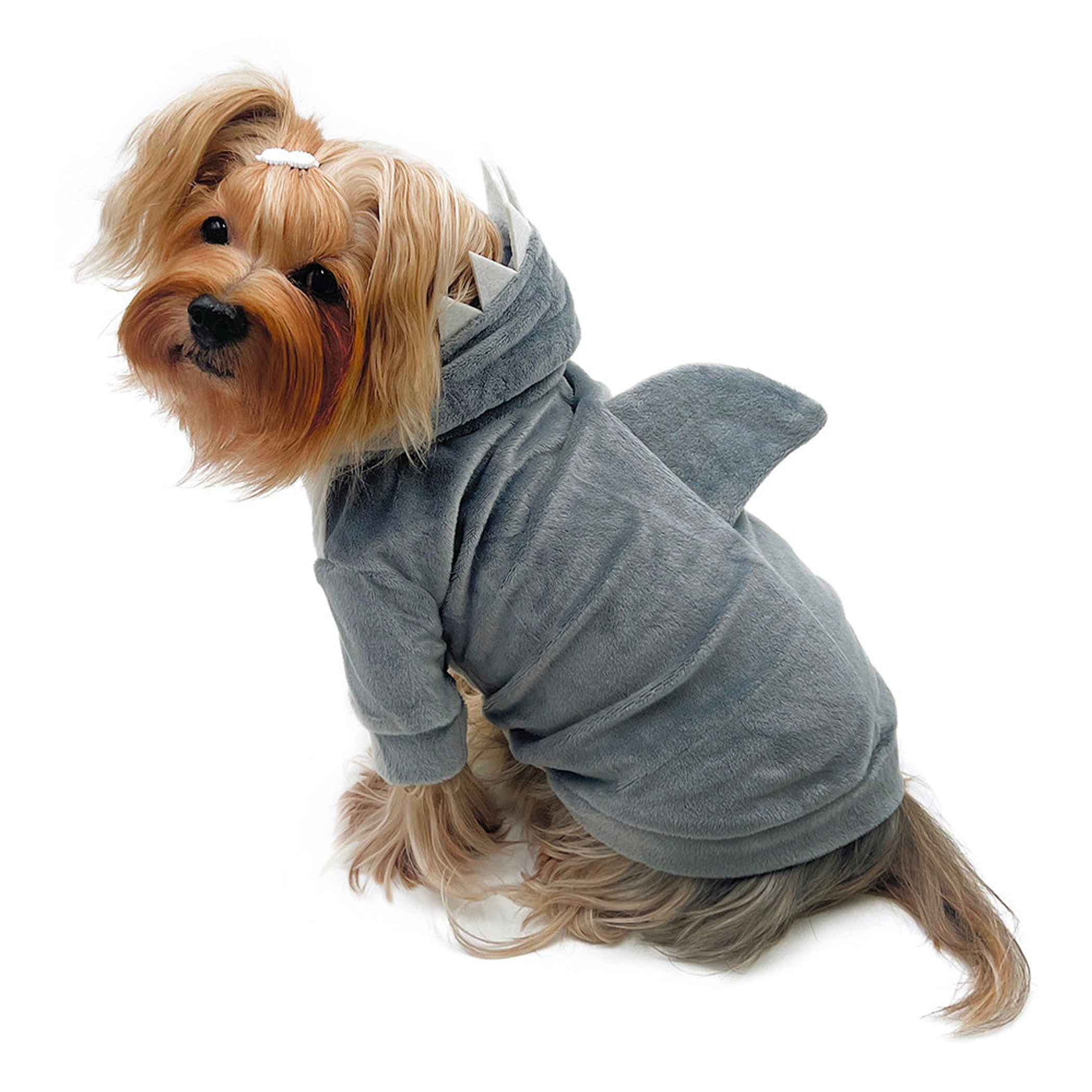 Ultra Plush Shark Hoodie with Fin & Teeth Image 1