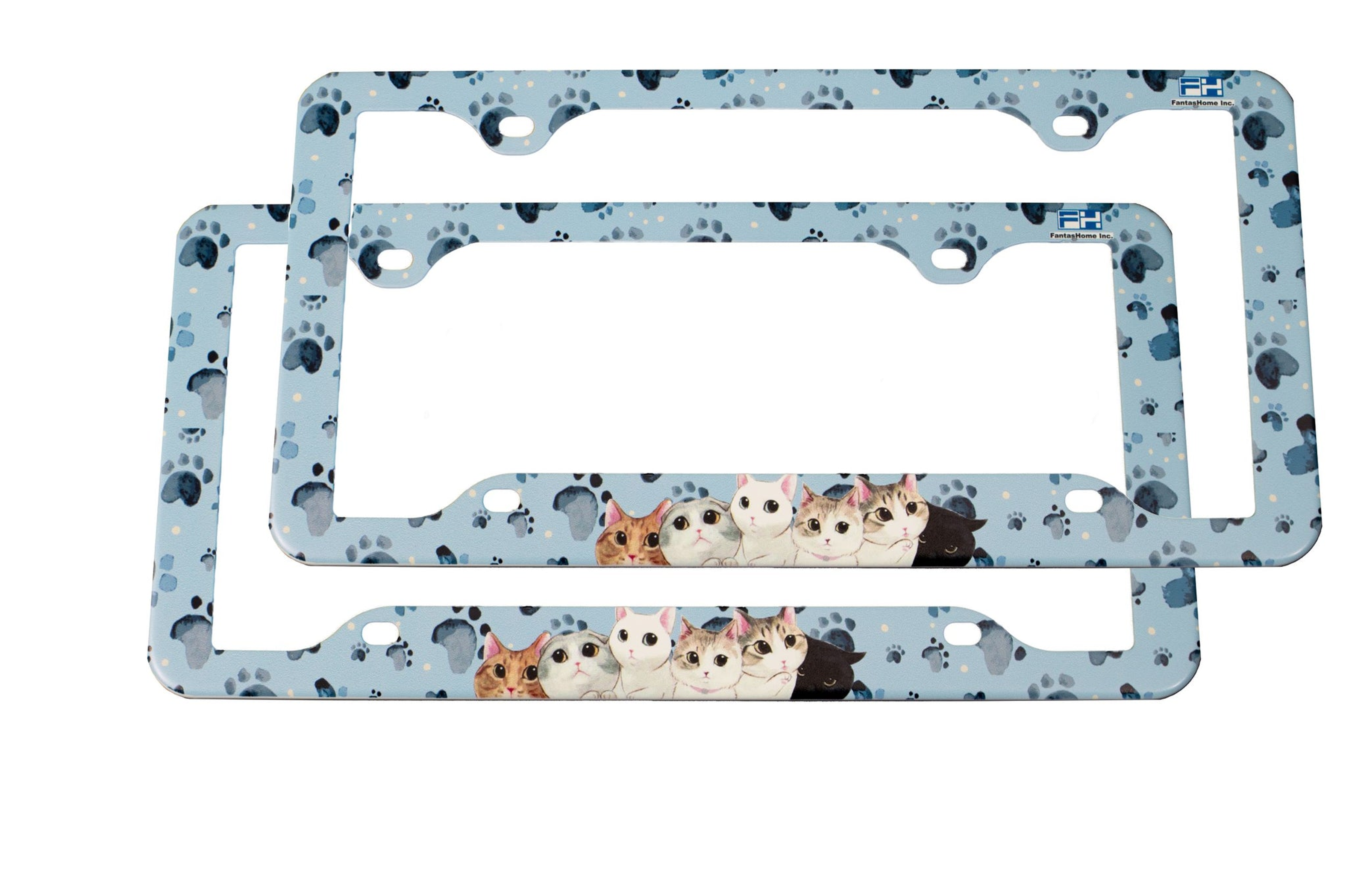License Plate Frame Cover Car Stainless Metal US Standard Size 12.75 x 6.25 Inches 2 Pack Includes 4 Sets of Screws