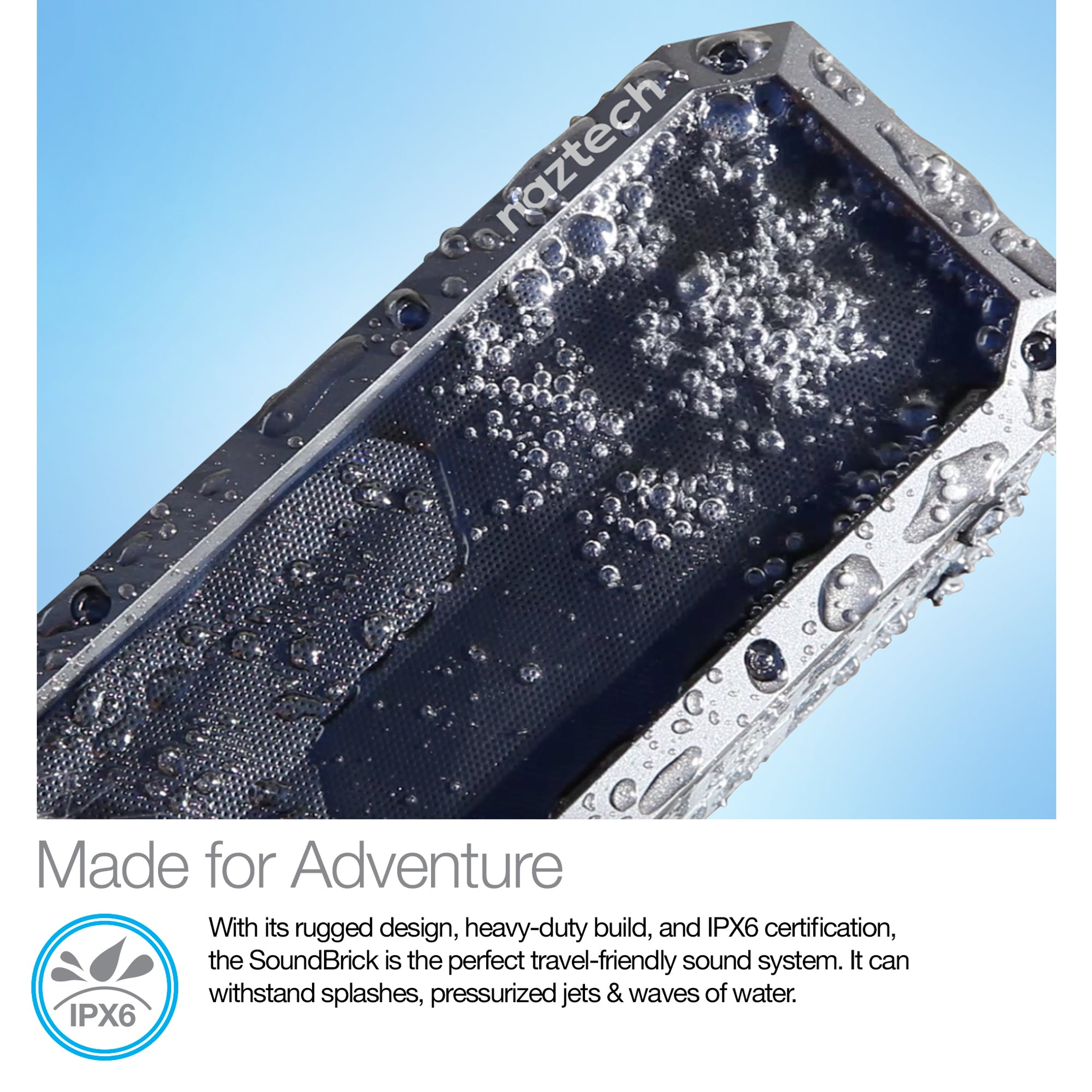 Wireless Speaker Bluetooth Streaming Deep Bass 30 Watt Portable Rugged IPX6 16 Hour Playtime