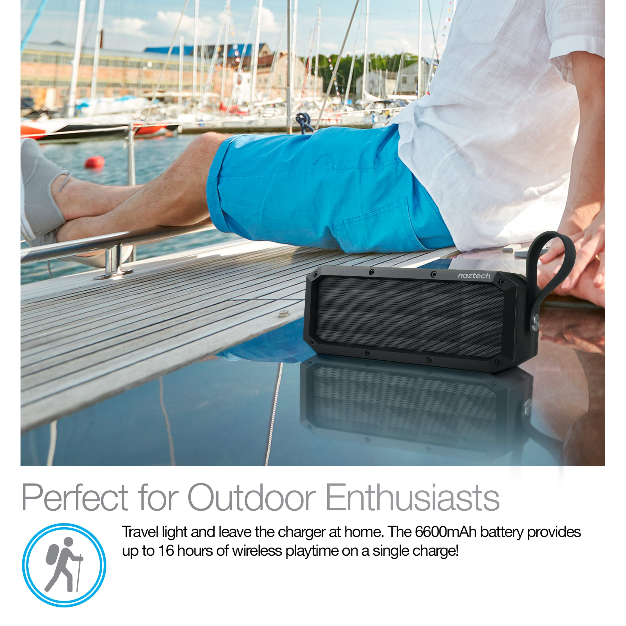 Wireless Speaker Bluetooth Streaming Deep Bass 30 Watt Portable Rugged IPX6 16 Hour Playtime