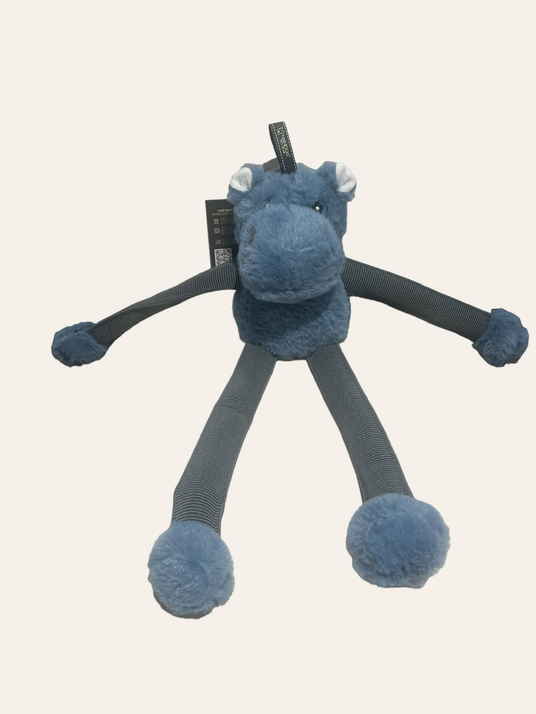 NANDOG My BFF Hipo Blue Bungee Dog Toy Image 1
