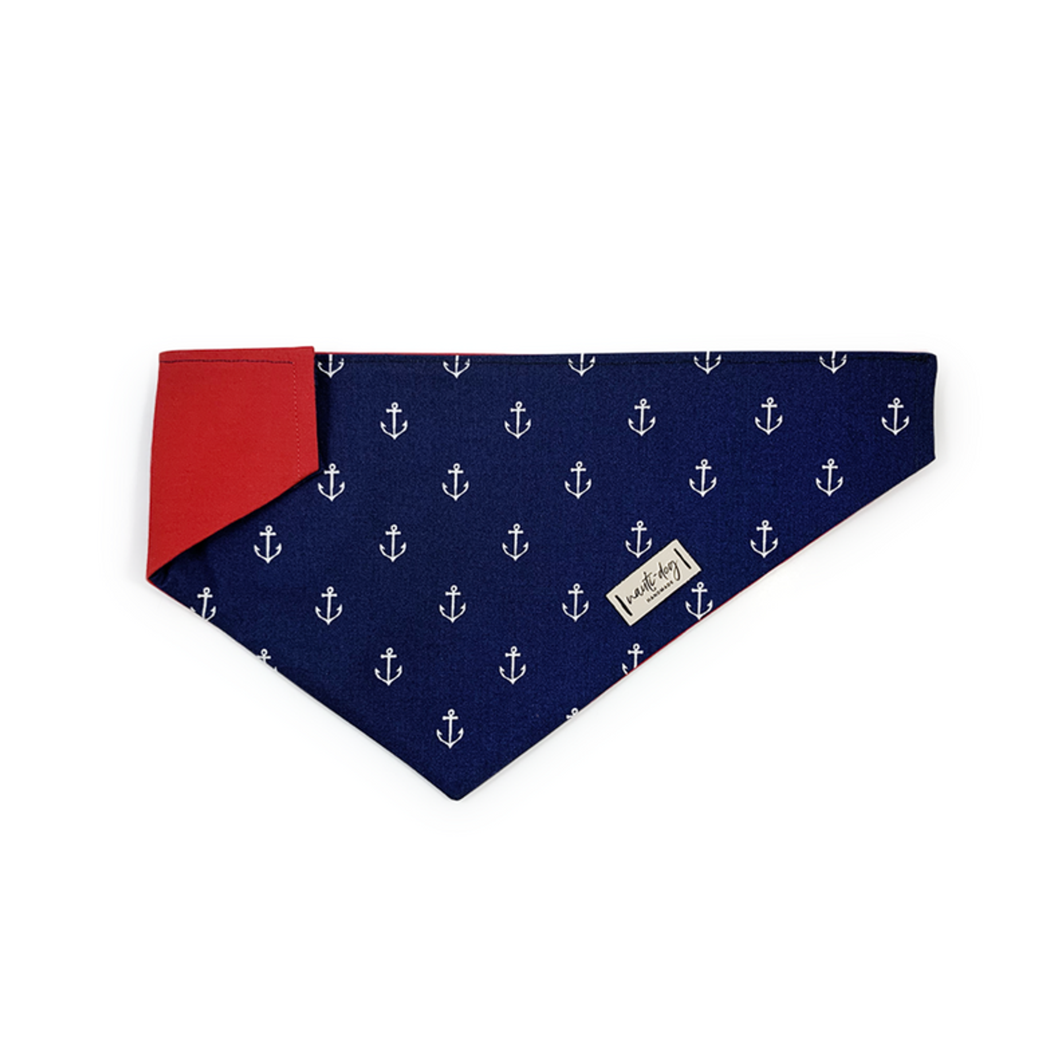 Anchors Away Nautical Over-the-Collar Dog Bandana Image 1