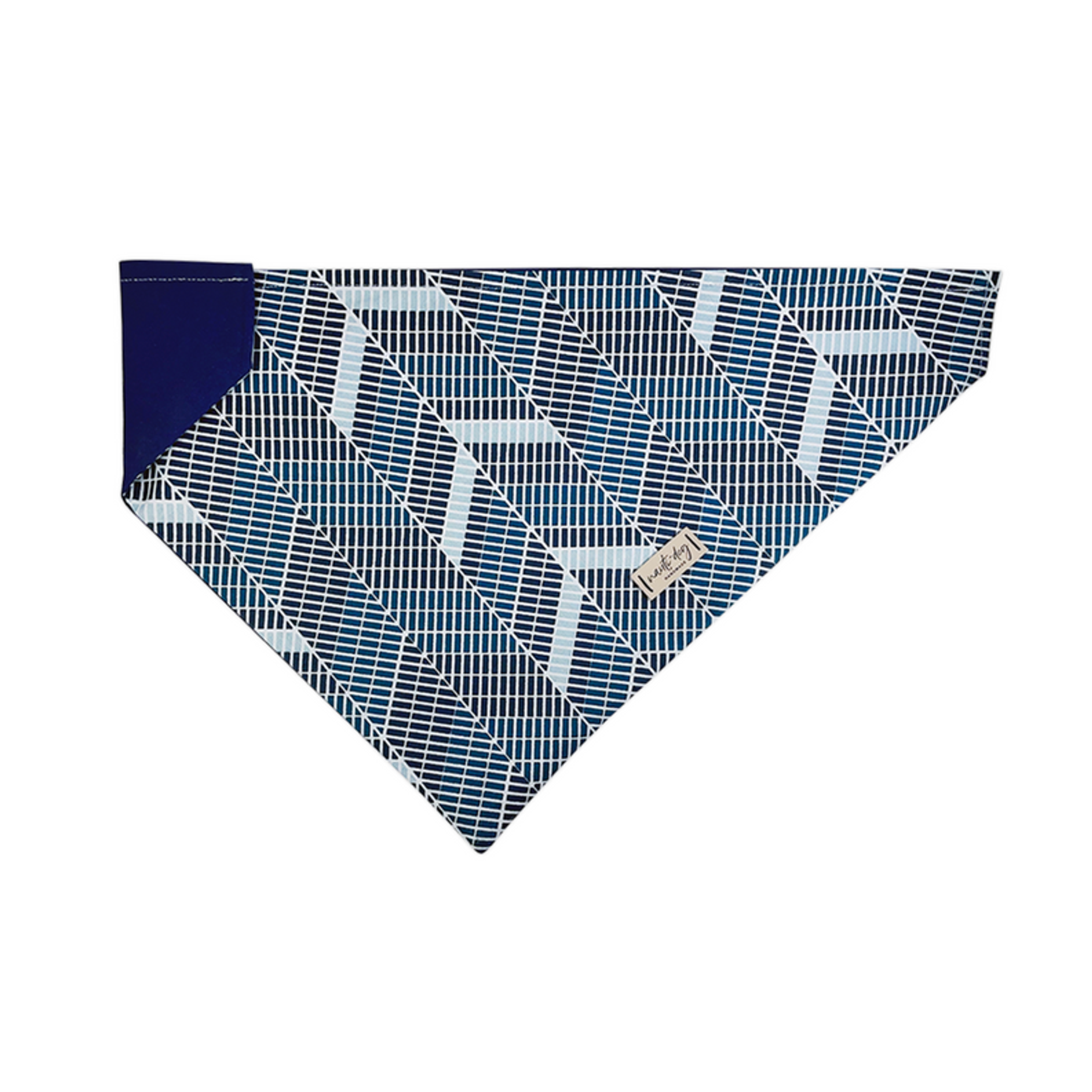 Cabana Mod Geometric Teal & Navy Over-the-collar Bandana Image 1