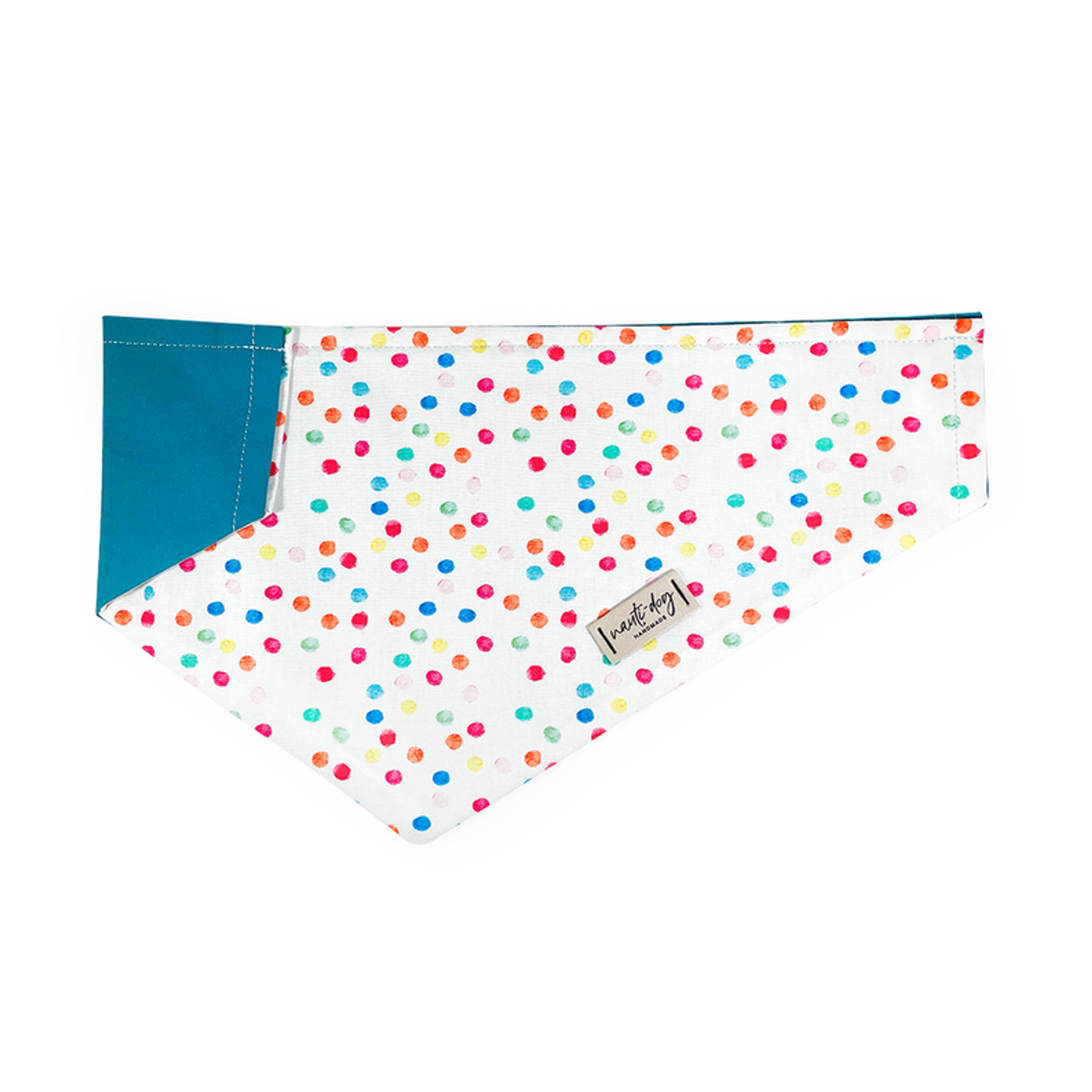 Celebration Birthday Rainbow Confetti Sprinkle Over-the-collar Dog Bandana Image 1