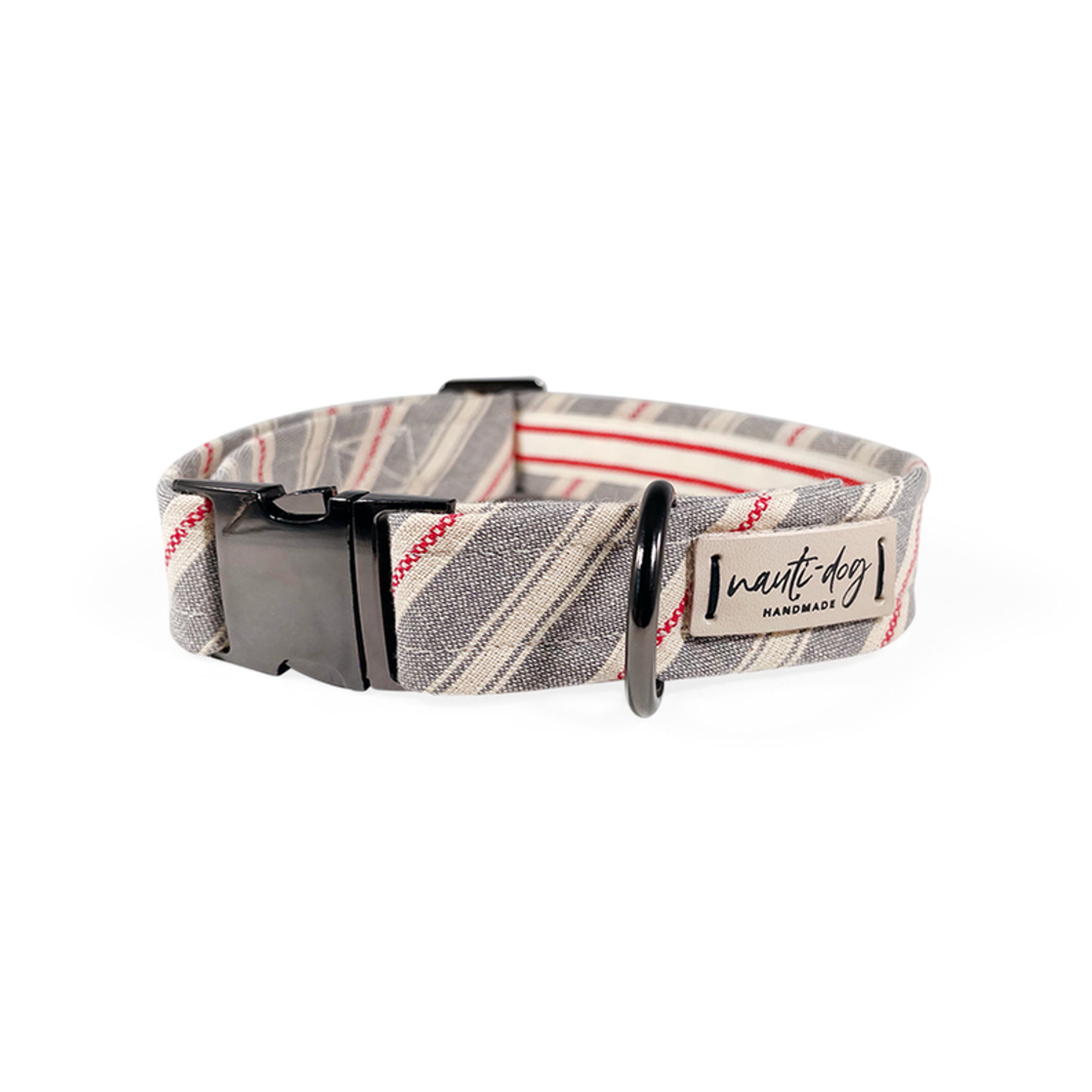 Liberty Patriotic American Woven Stripe Buckle & Martingale Dog Collar Image 1