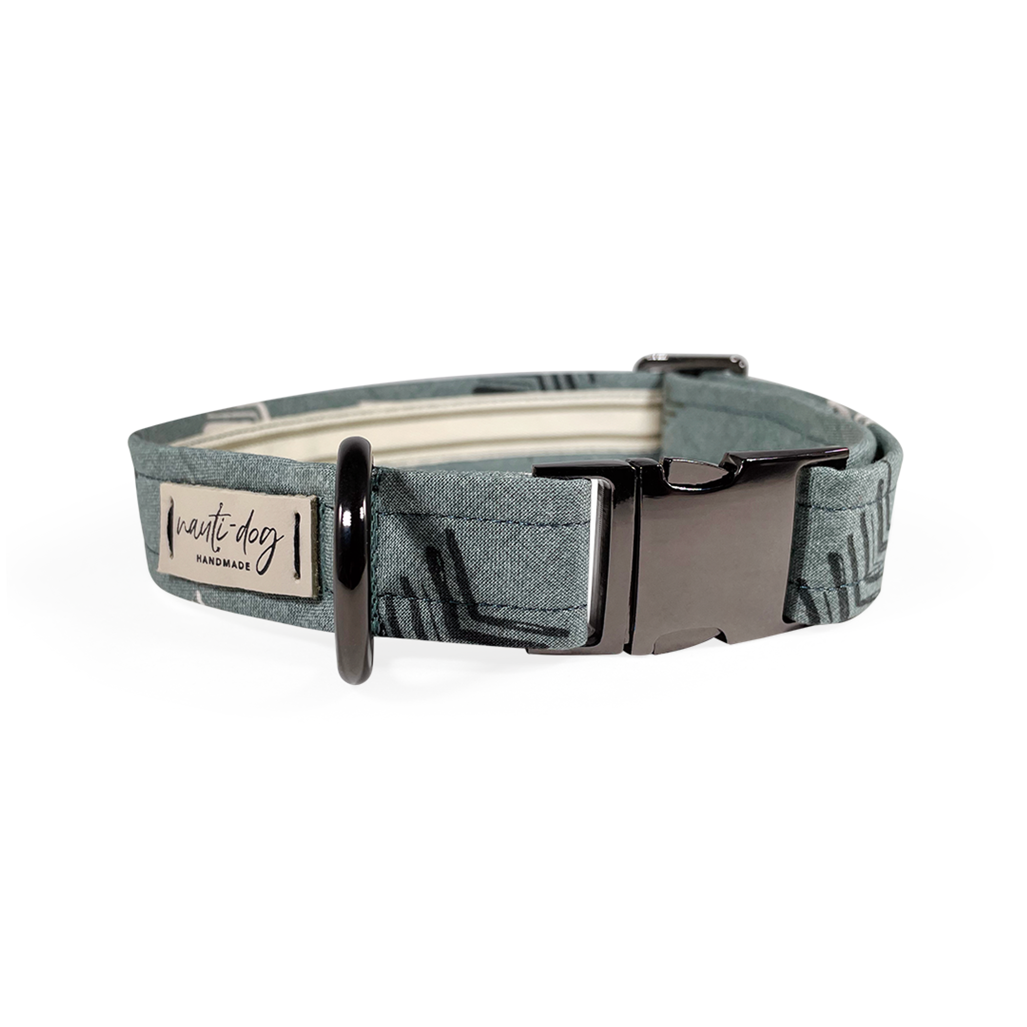 Wayfarer Sage Primitive Chevron Buckle & Martingale Dog Collar Image 1