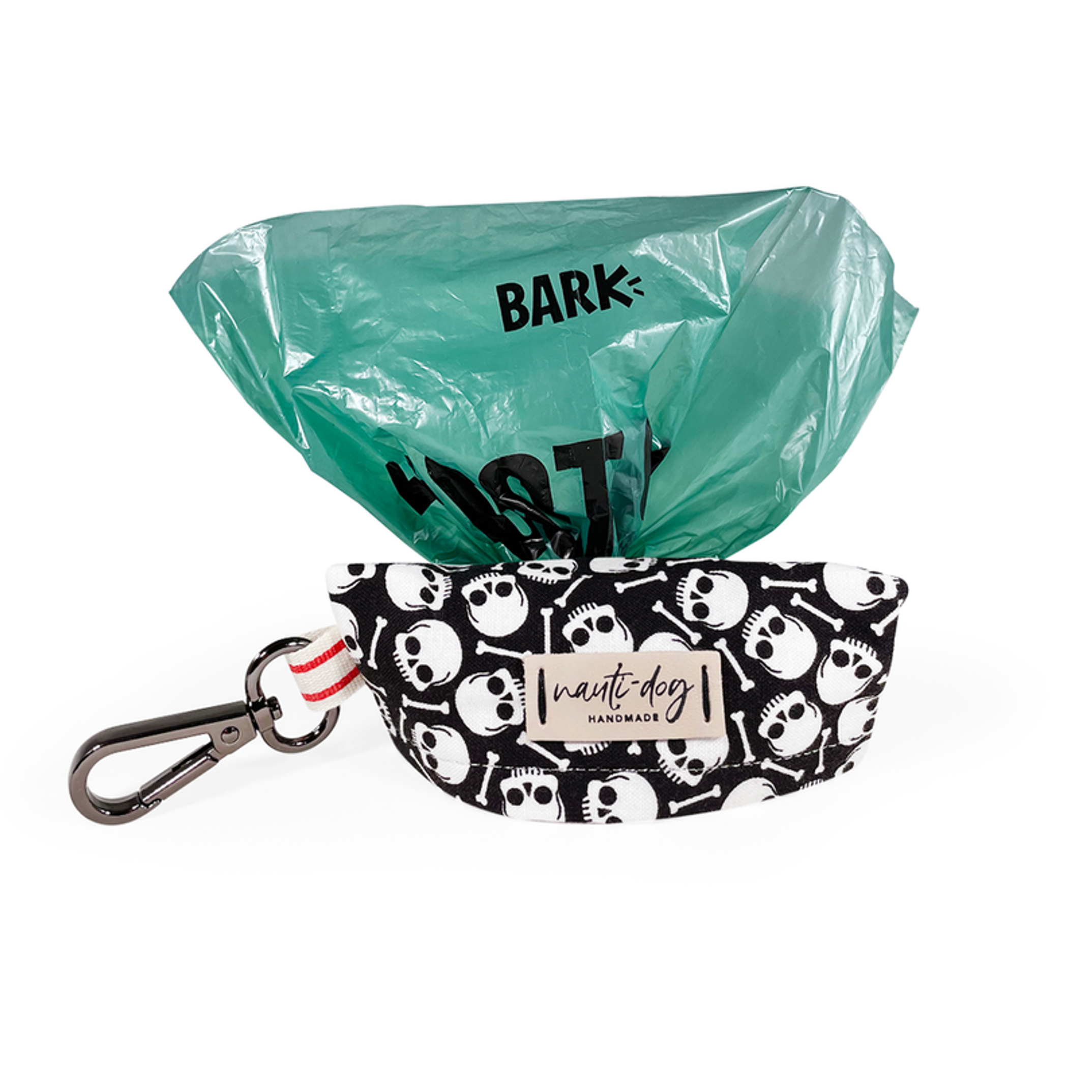 Davey Jones Pirate Skull & Bones Dog Waste Poop Bag Dispenser Image 1