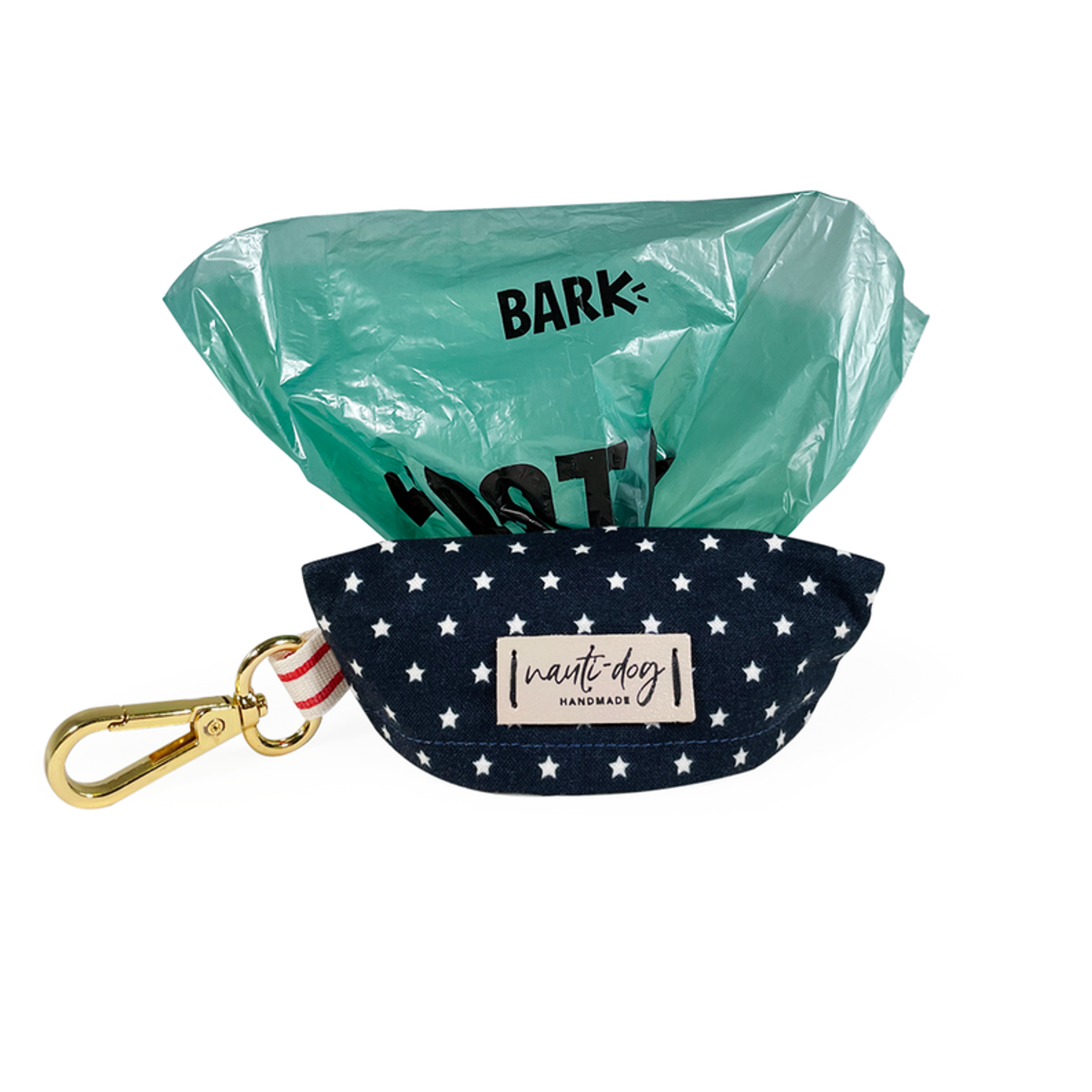 Independence Patriotic American Star Navy Dog Waste Poop Bag Dispenser Image 1