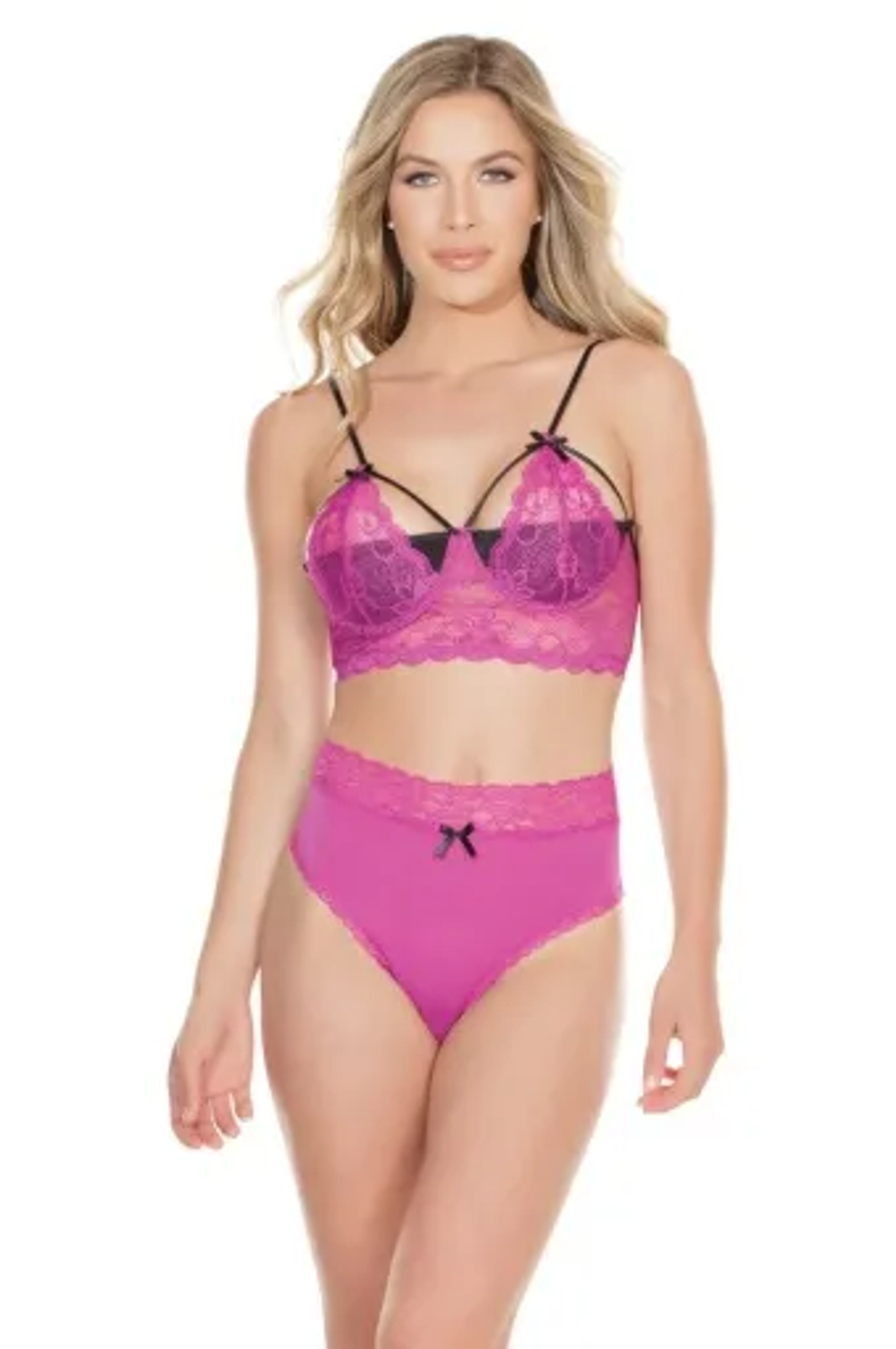 Coquette Lace Bra in Magenta