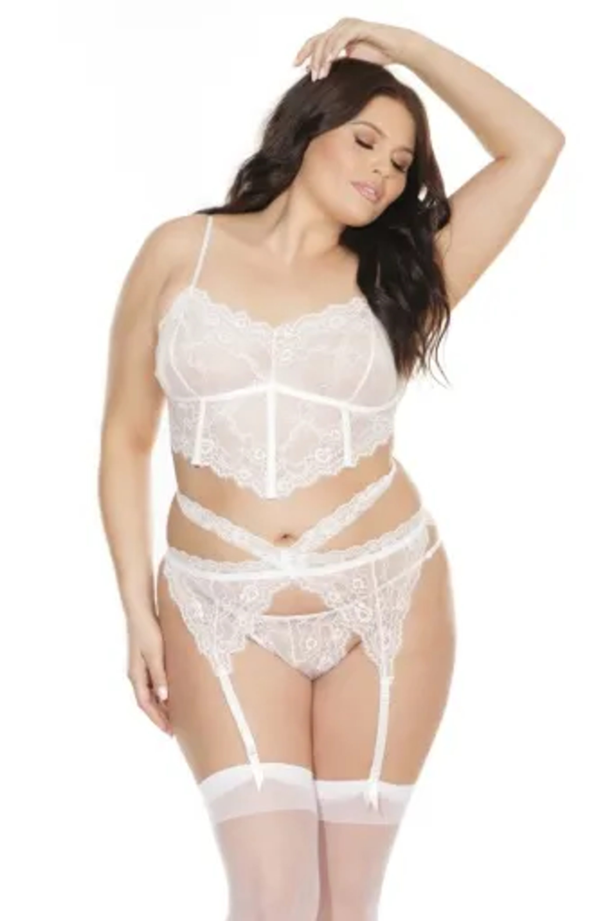 Coquette Diva Bra, Garter Belt & G-String Set