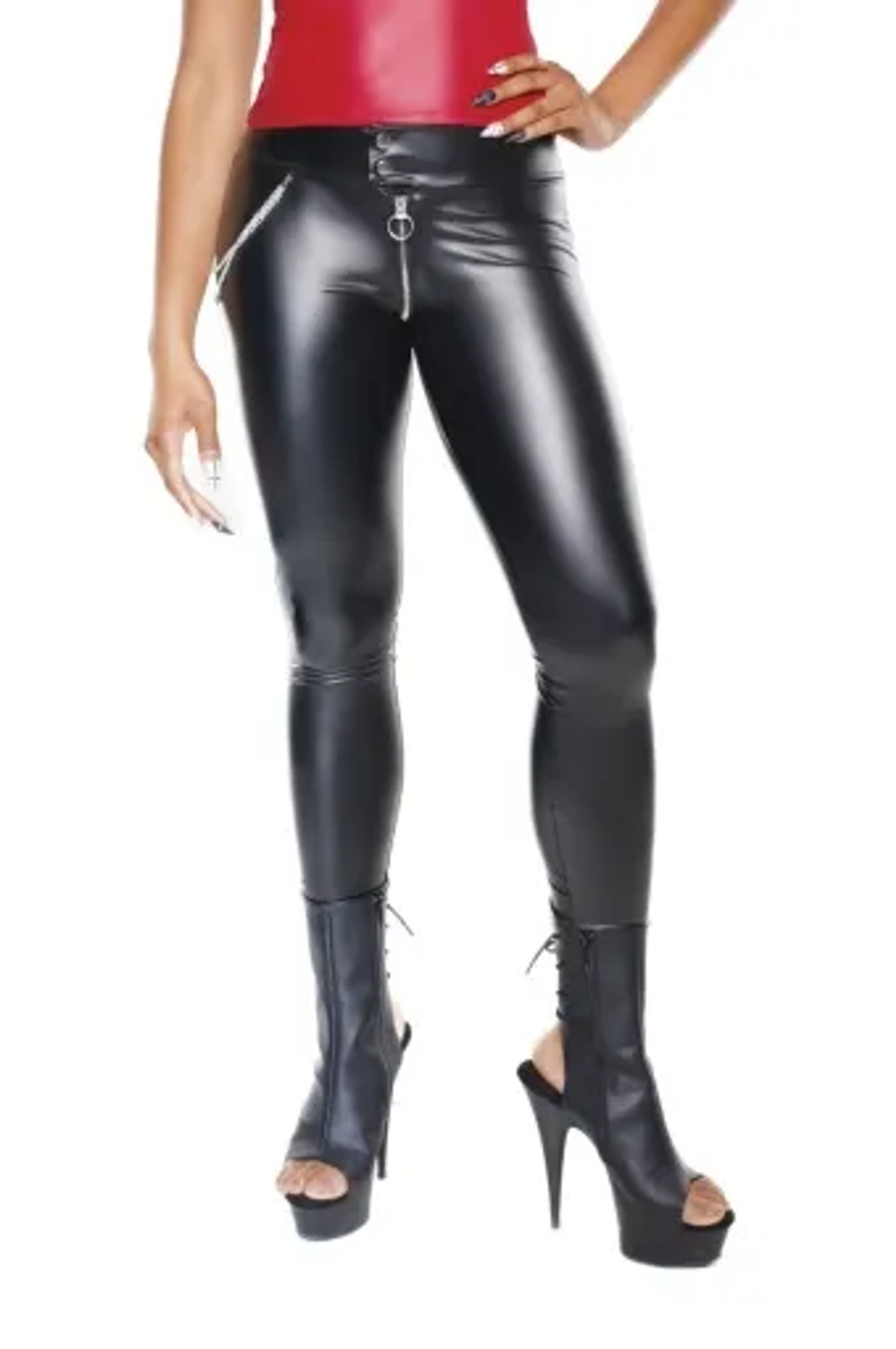 Wetlook Pants - Black
