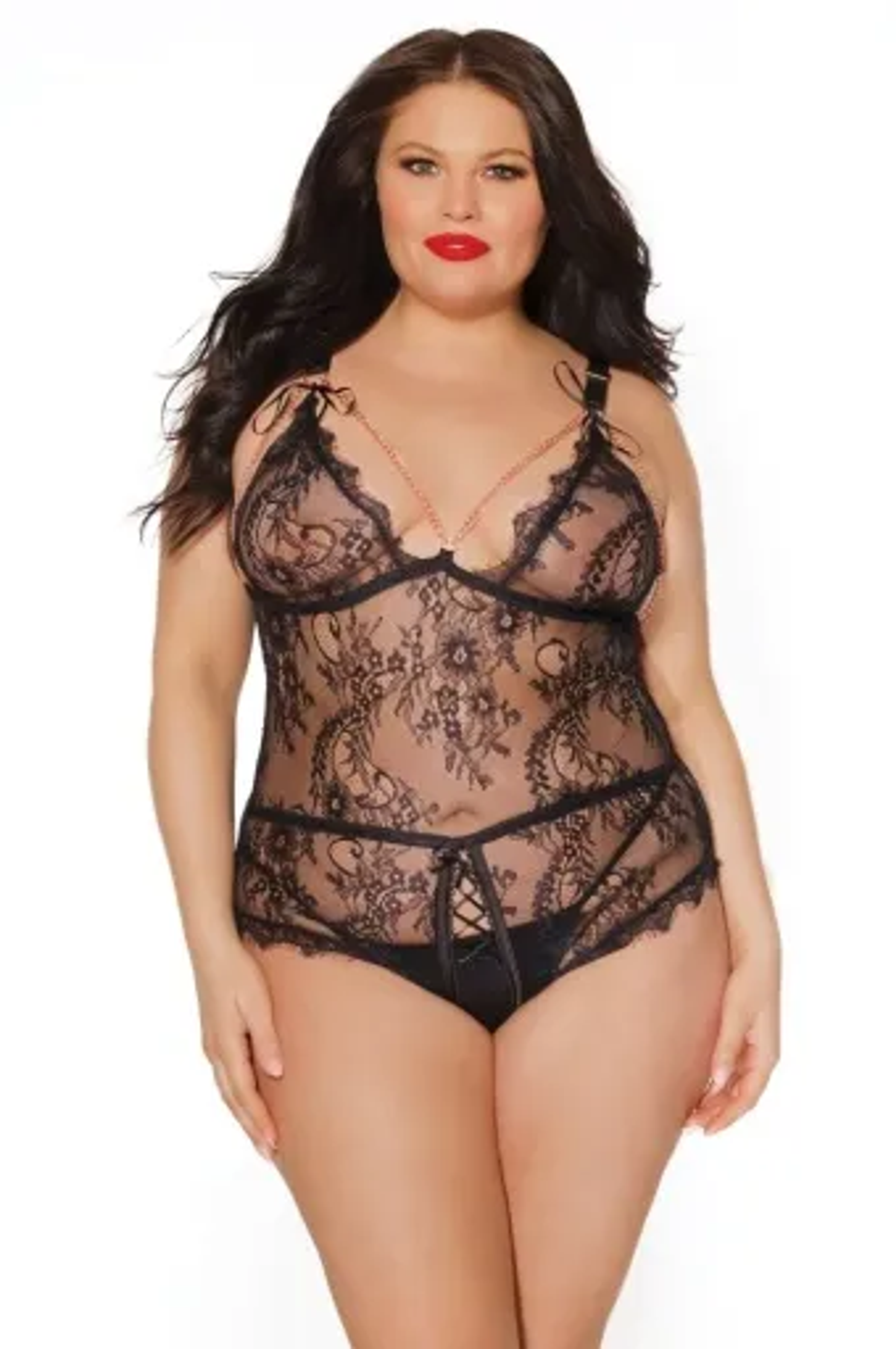 Crotchless Black Teddy