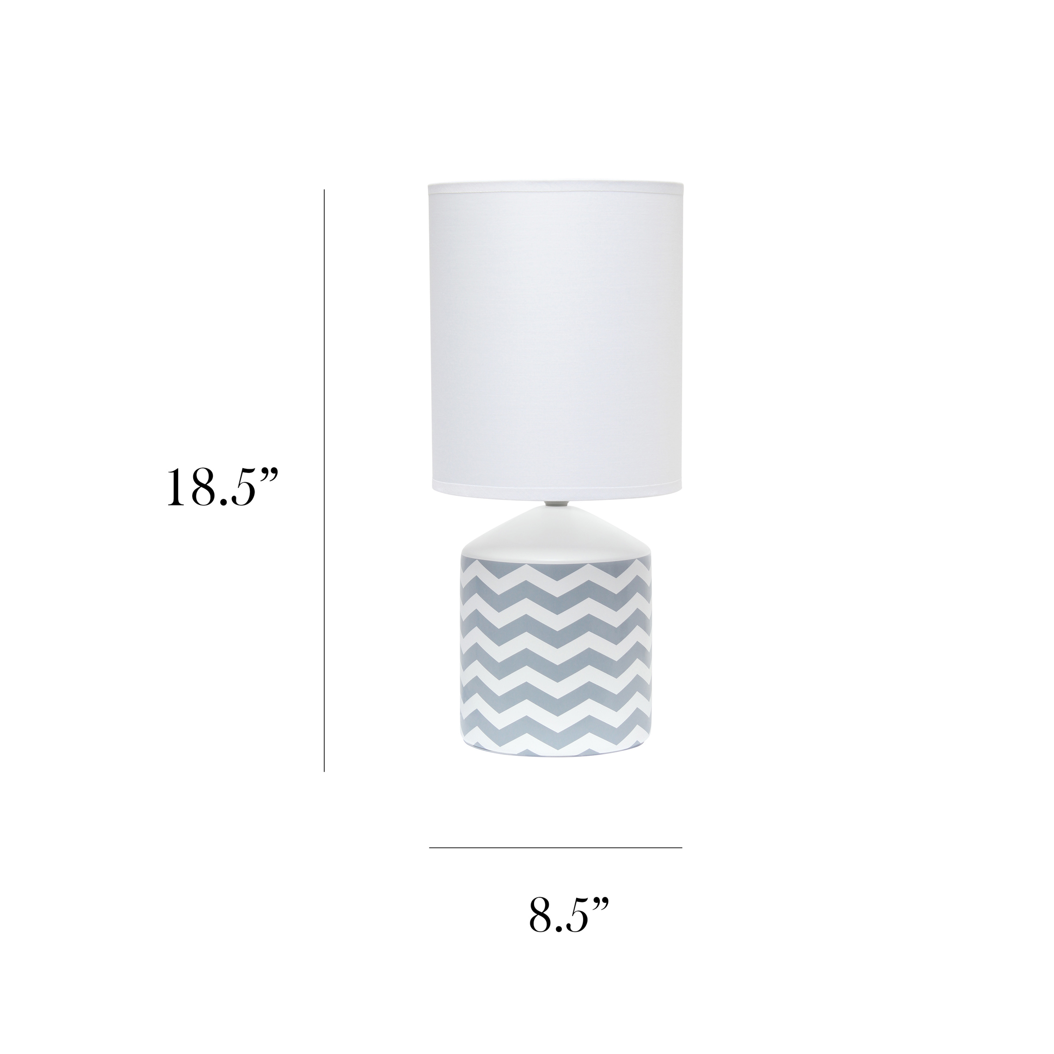 Table Lamp Spruce Up Lighting Beautiful Repeat Pattern Printed Base Clean White Fabric Shade Variety of Color Options